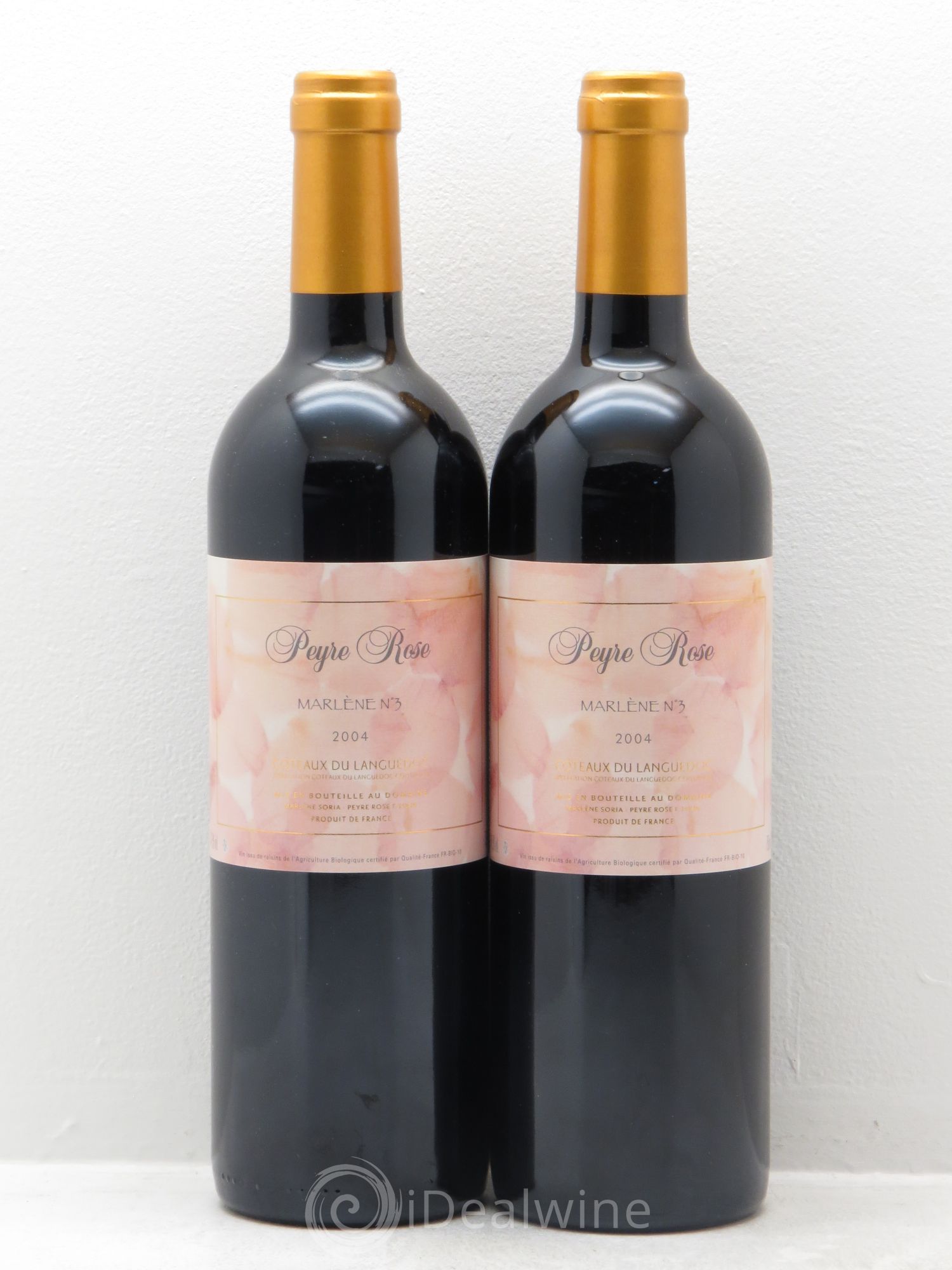 Vin de France (anciennement Coteaux du Languedoc) Peyre Rose Marlène n°3 Marlène Soria 2004 - Lot de 2 bouteilles - 0