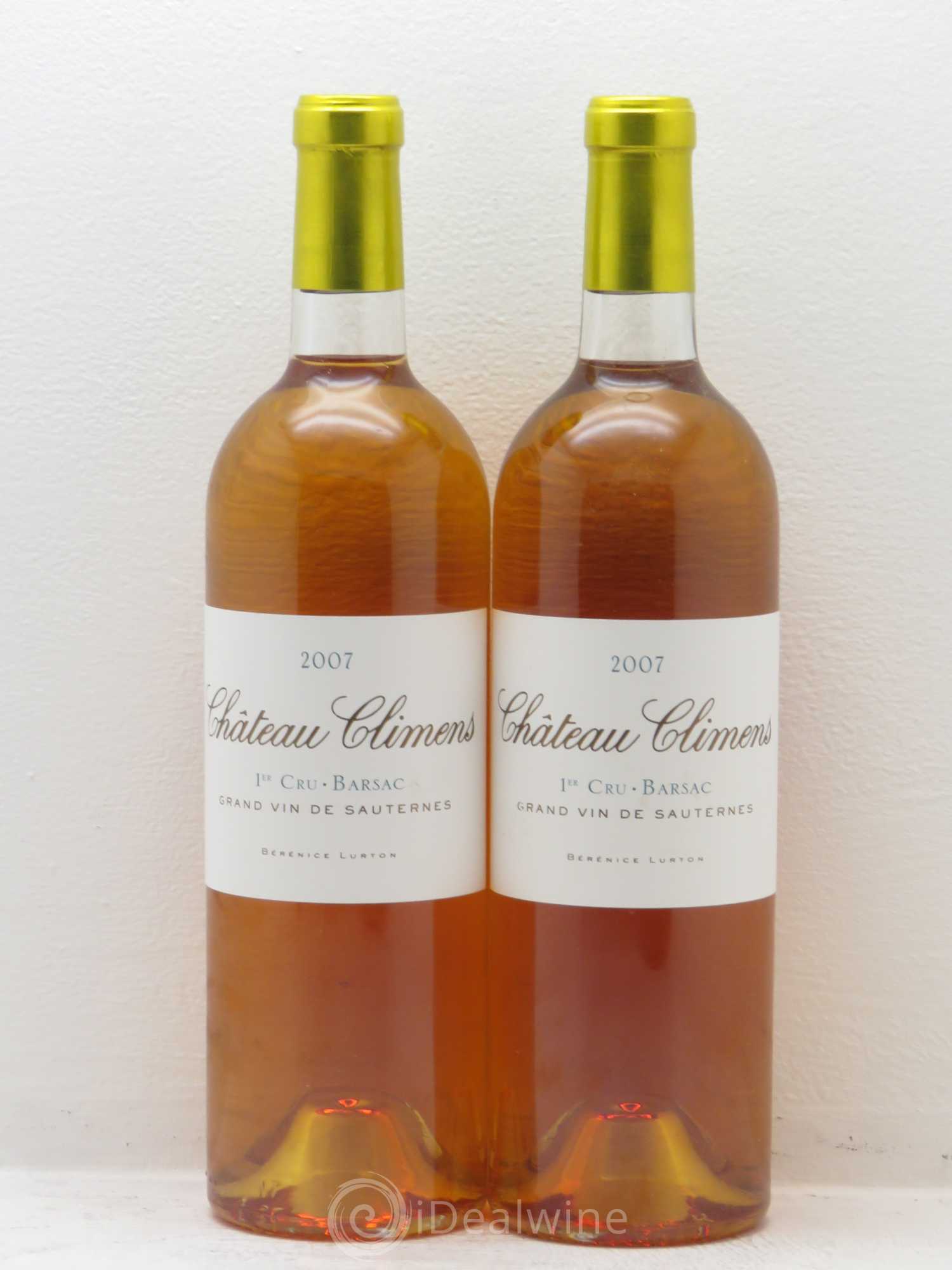 Château Climens 1er Grand Cru Classé 2007 - Lotto di 2 bottiglie - 0