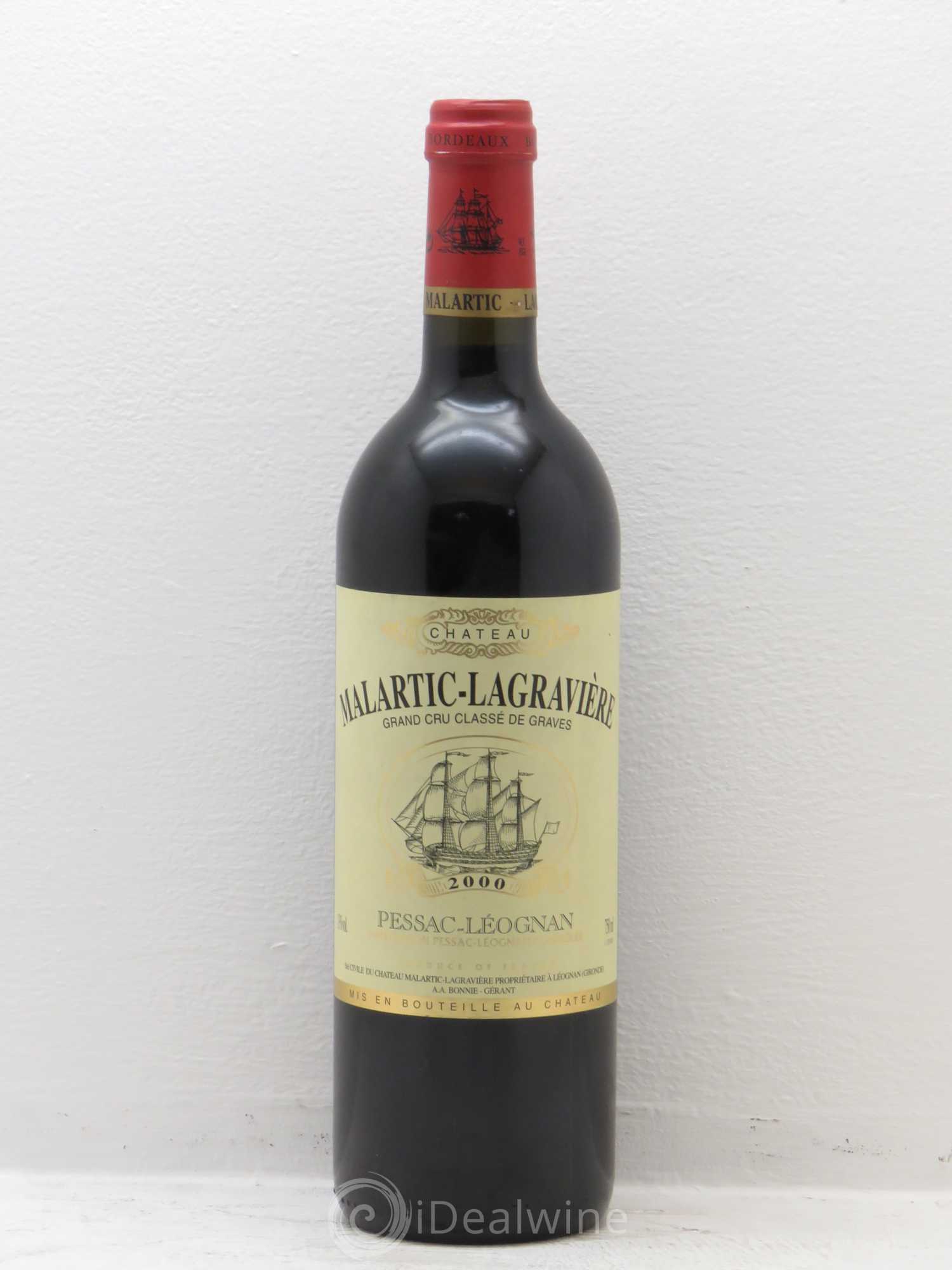 Château Malartic-Lagravière Cru Classé de Graves 2000 - Lot de 1 bouteille - 0