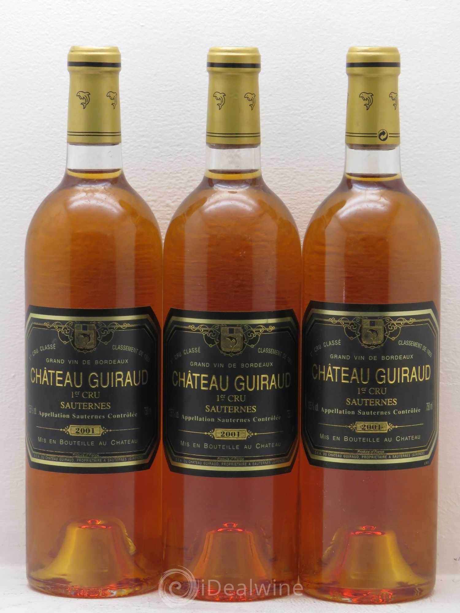Château Guiraud 1er Grand Cru Classé 2001 - Lotto di 3 bottiglie - 0