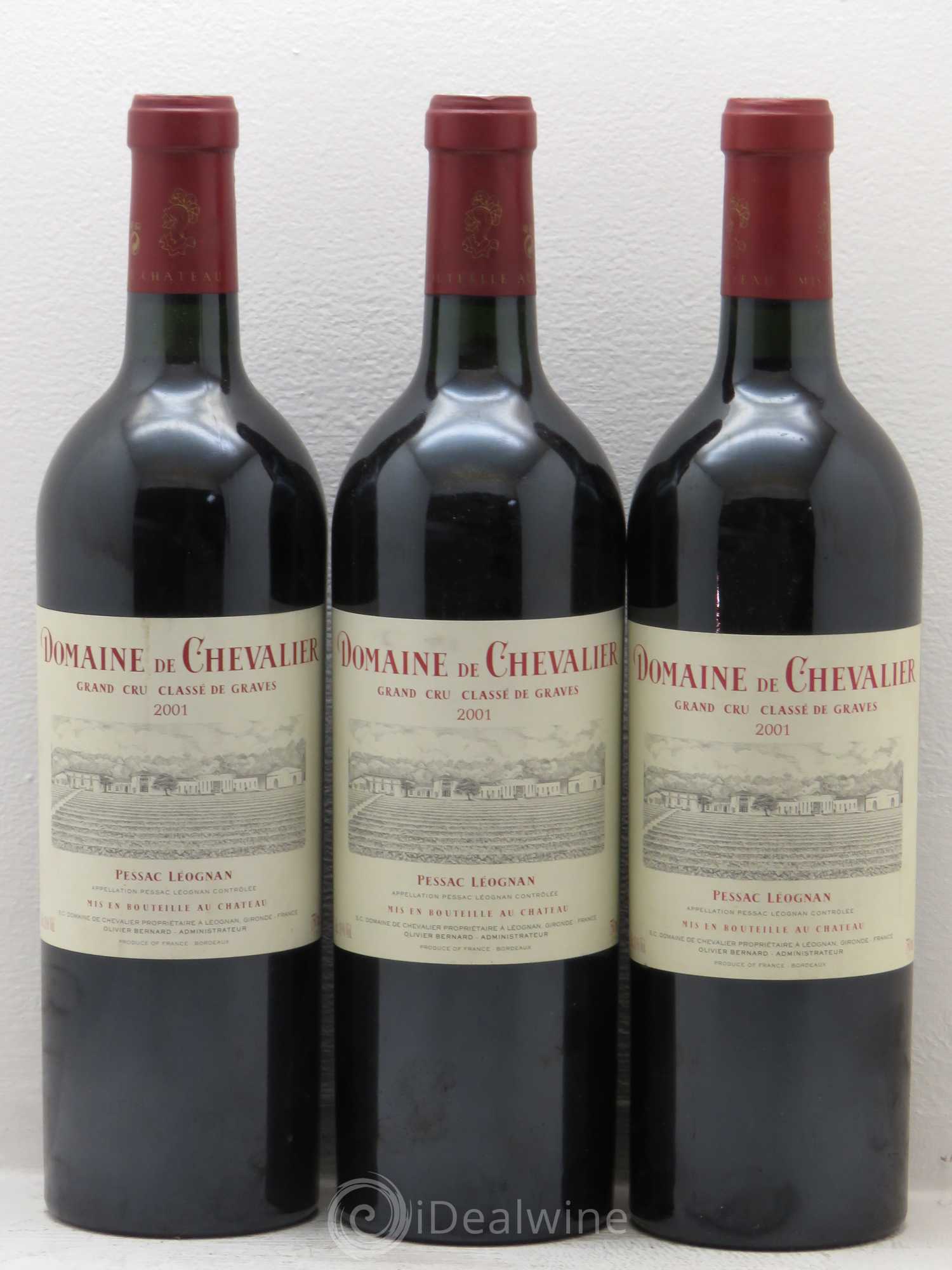 Domaine de Chevalier Cru Classé de Graves 2001 - Lot de 3 bouteilles - 0