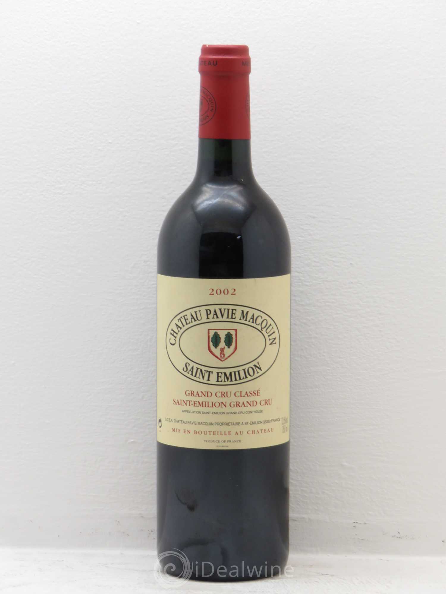 Château Pavie Macquin 1er Grand Cru Classé B 2002 - Lot de 1 bouteille - 0