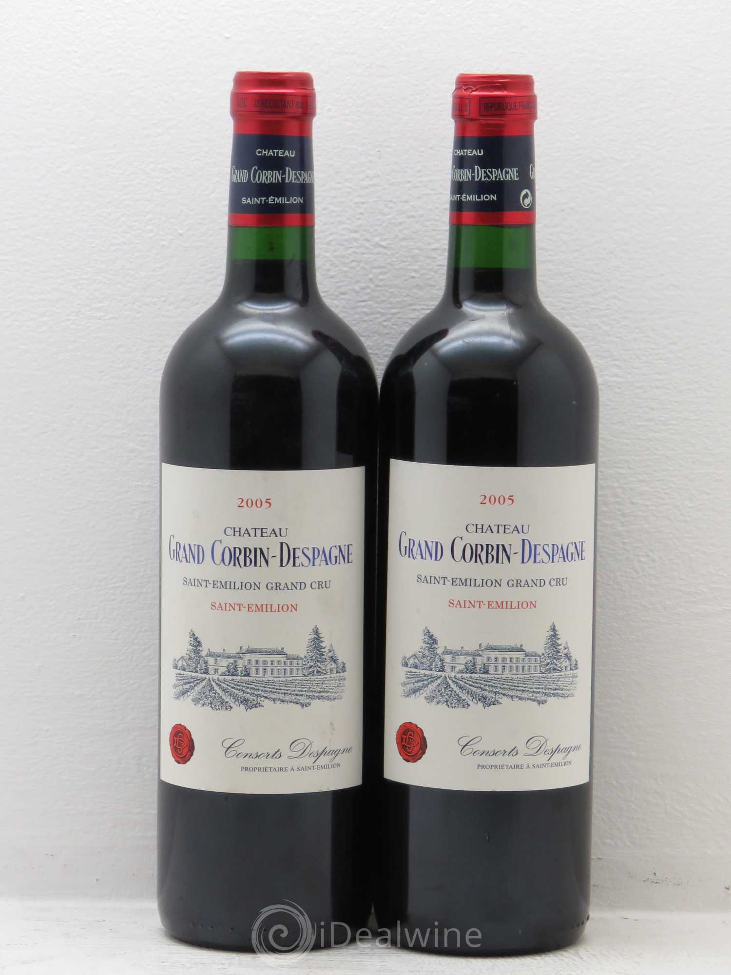 Château Grand Corbin Despagne Grand Cru Classé 2005 - Lot de 2 bouteilles - 0