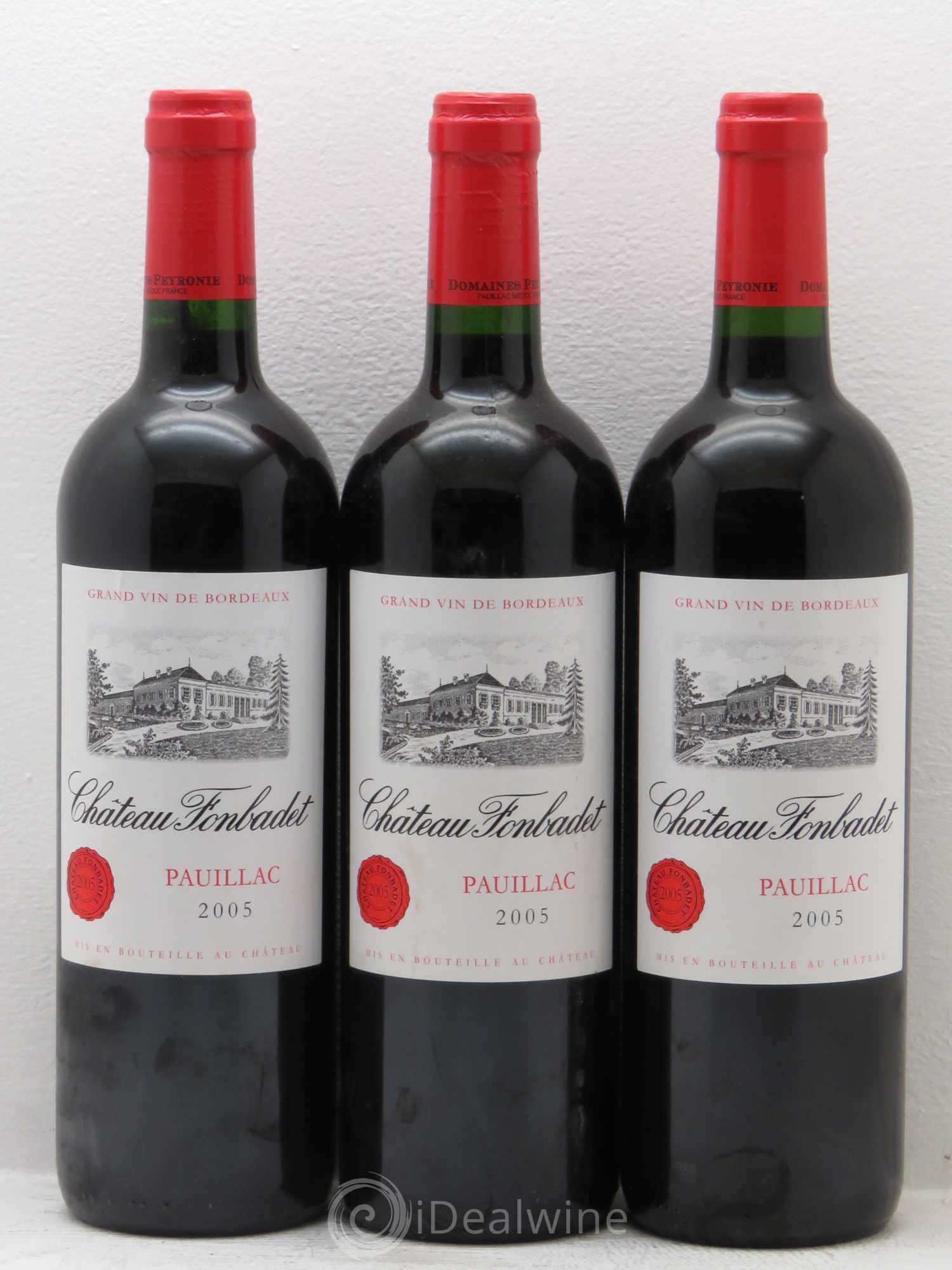 Château Fonbadet 2005 - Lot de 3 bouteilles - 0