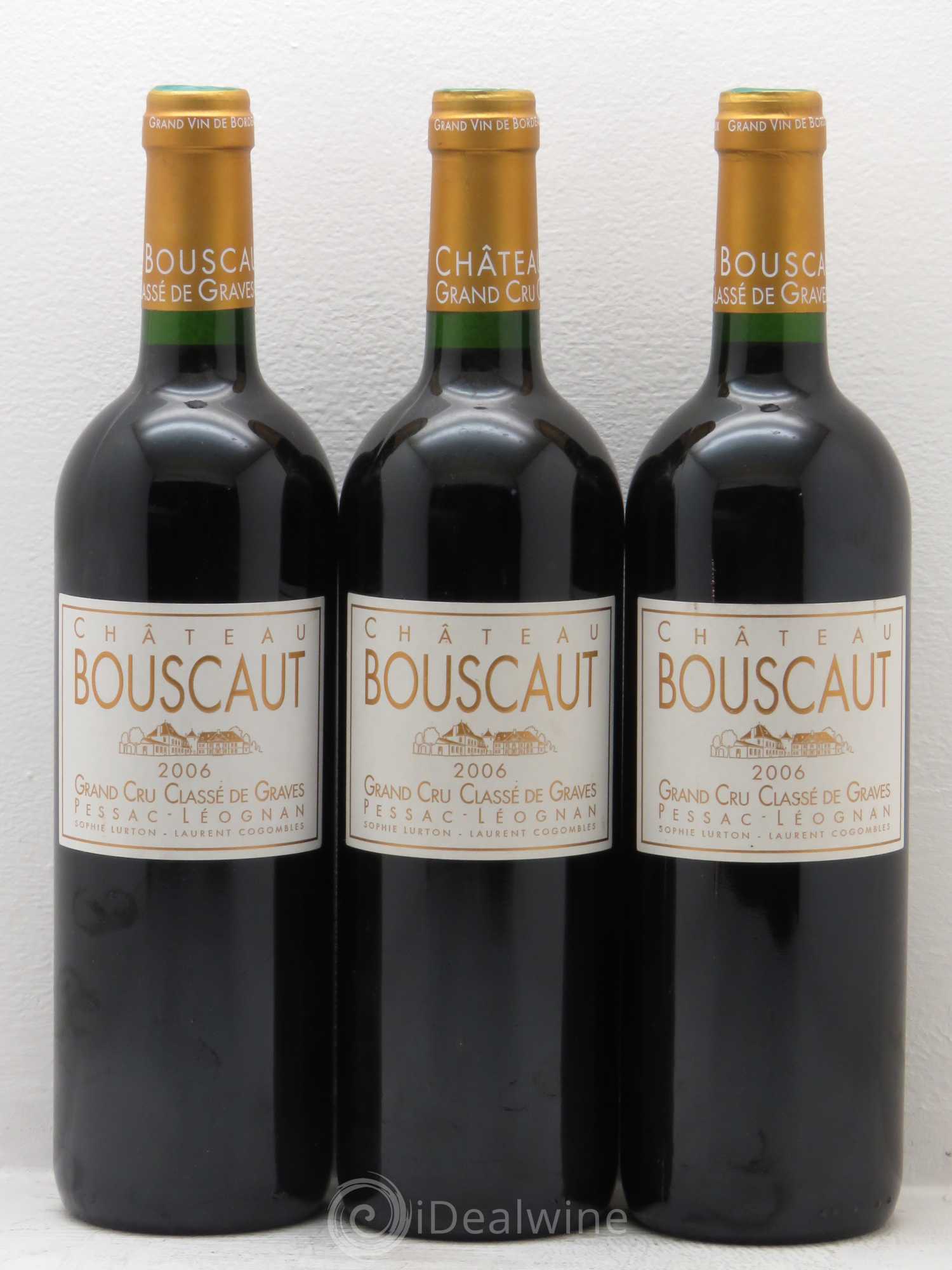 Château Bouscaut Cru Classé de Graves 2006 - Lot de 3 bouteilles - 0