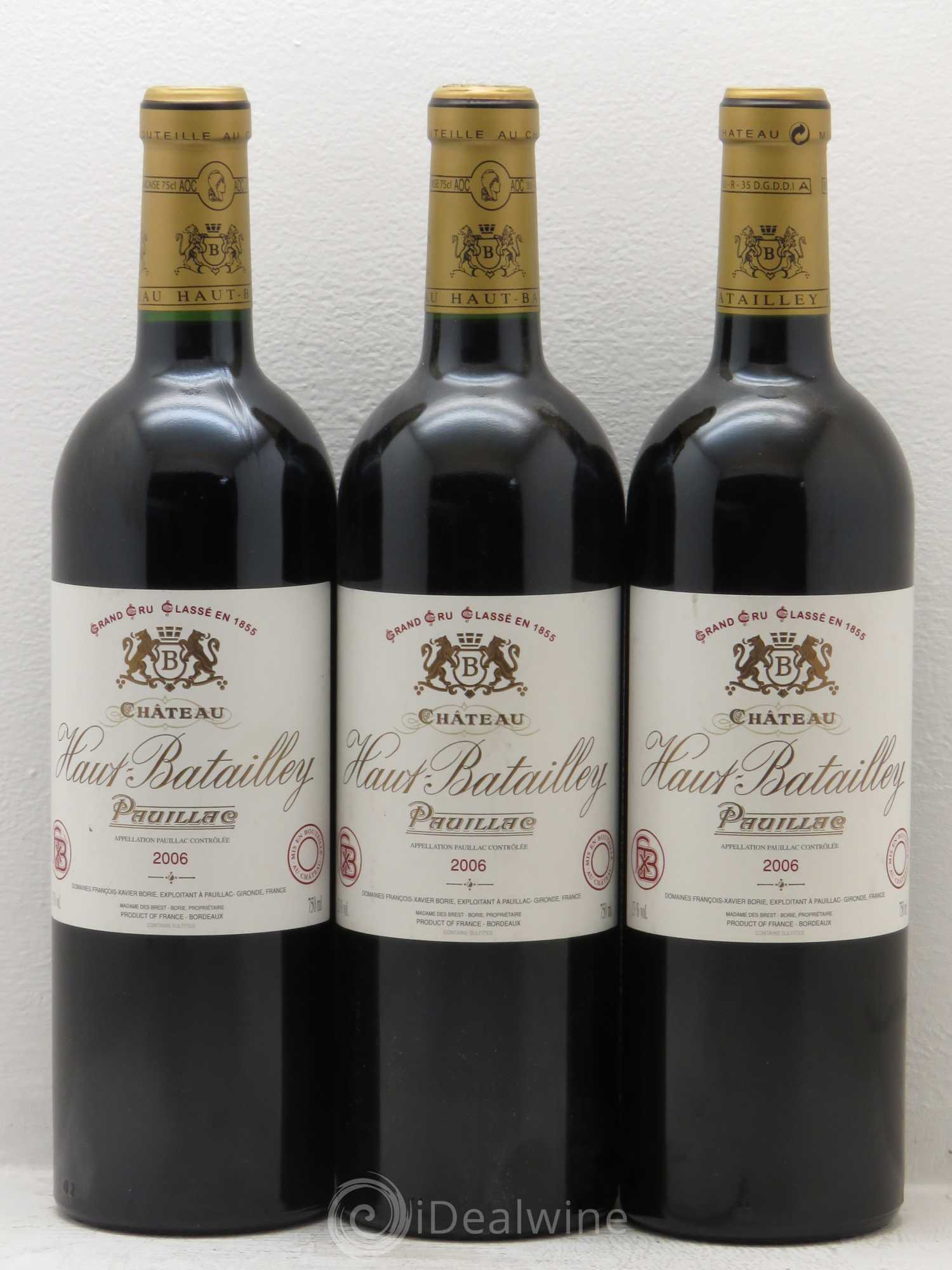 Château Haut Batailley 5ème Grand Cru Classé 2006 - Lot de 3 bouteilles - 0