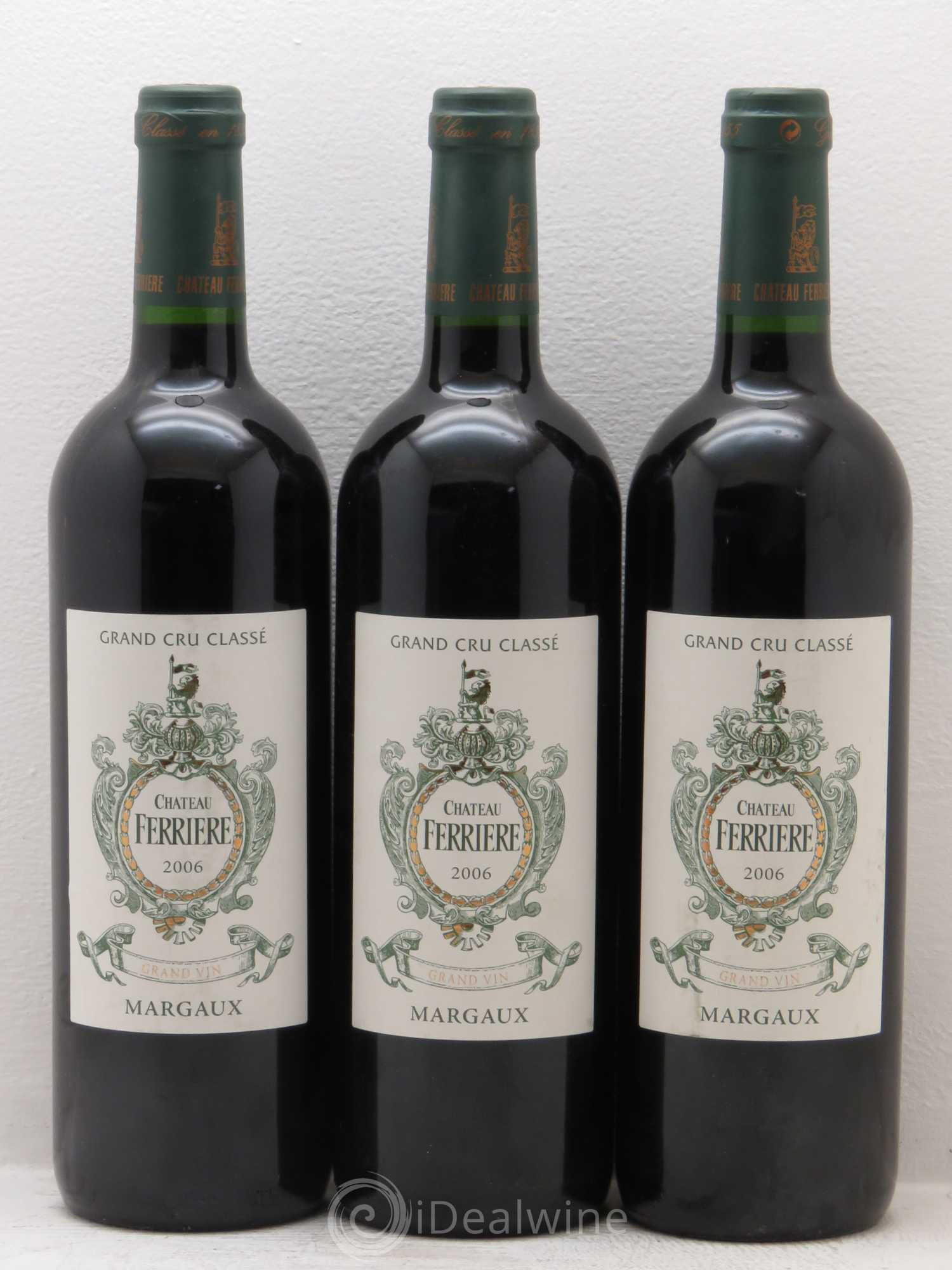 Château Ferrière 3ème Grand Cru Classé 2006 - Lot de 3 bouteilles - 0