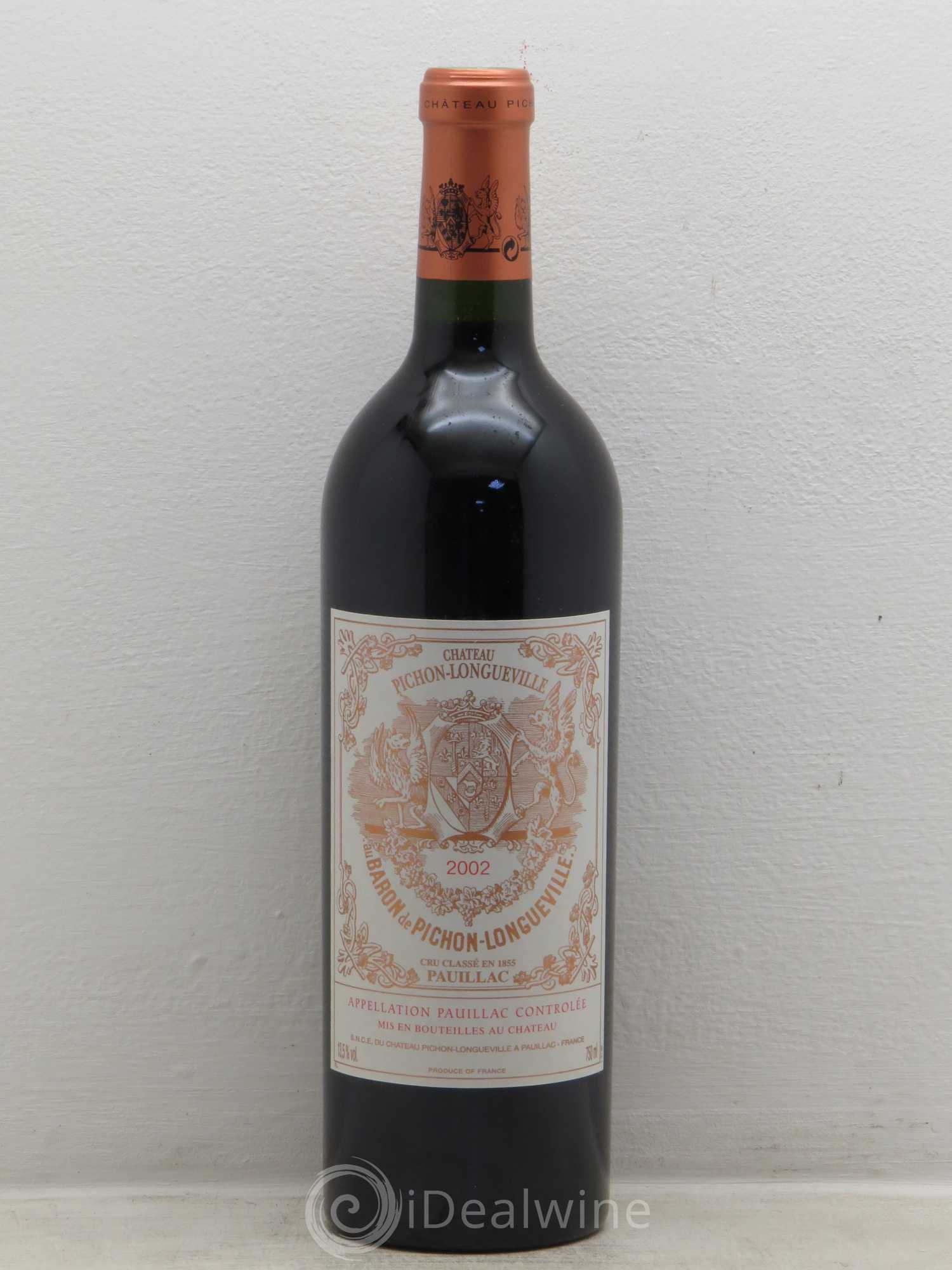 Pichon Longueville Baron 2ème Grand Cru Classé 2002 - Lot de 12 bouteilles - 0