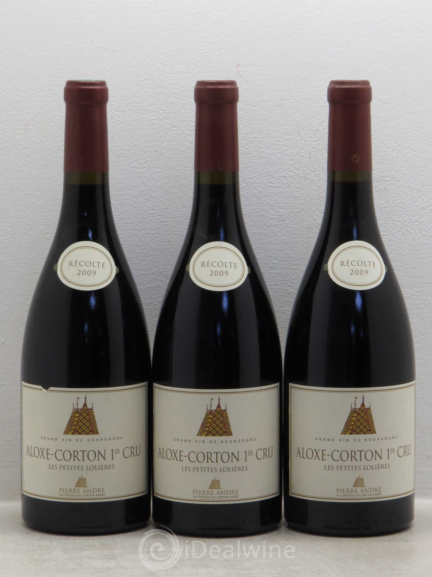 Aloxe-Corton 1er Cru Petites Lolières - Pierre André 2009 - Posten von 3 Flaschen - 0