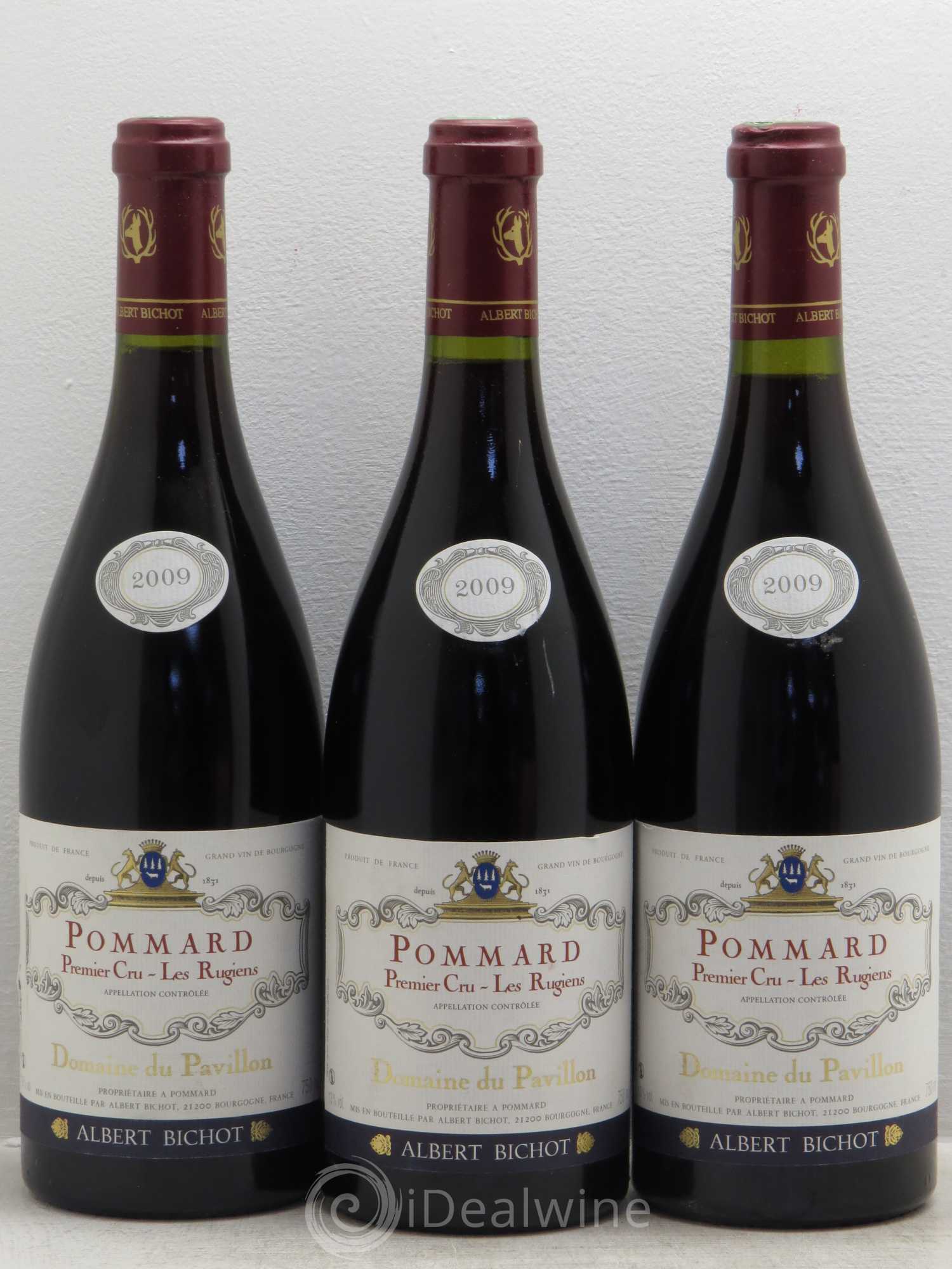 Pommard 1er Cru Les Rugiens Domaine du Pavillon - Albert Bichot 2009 - Lot de 3 bouteilles - 0