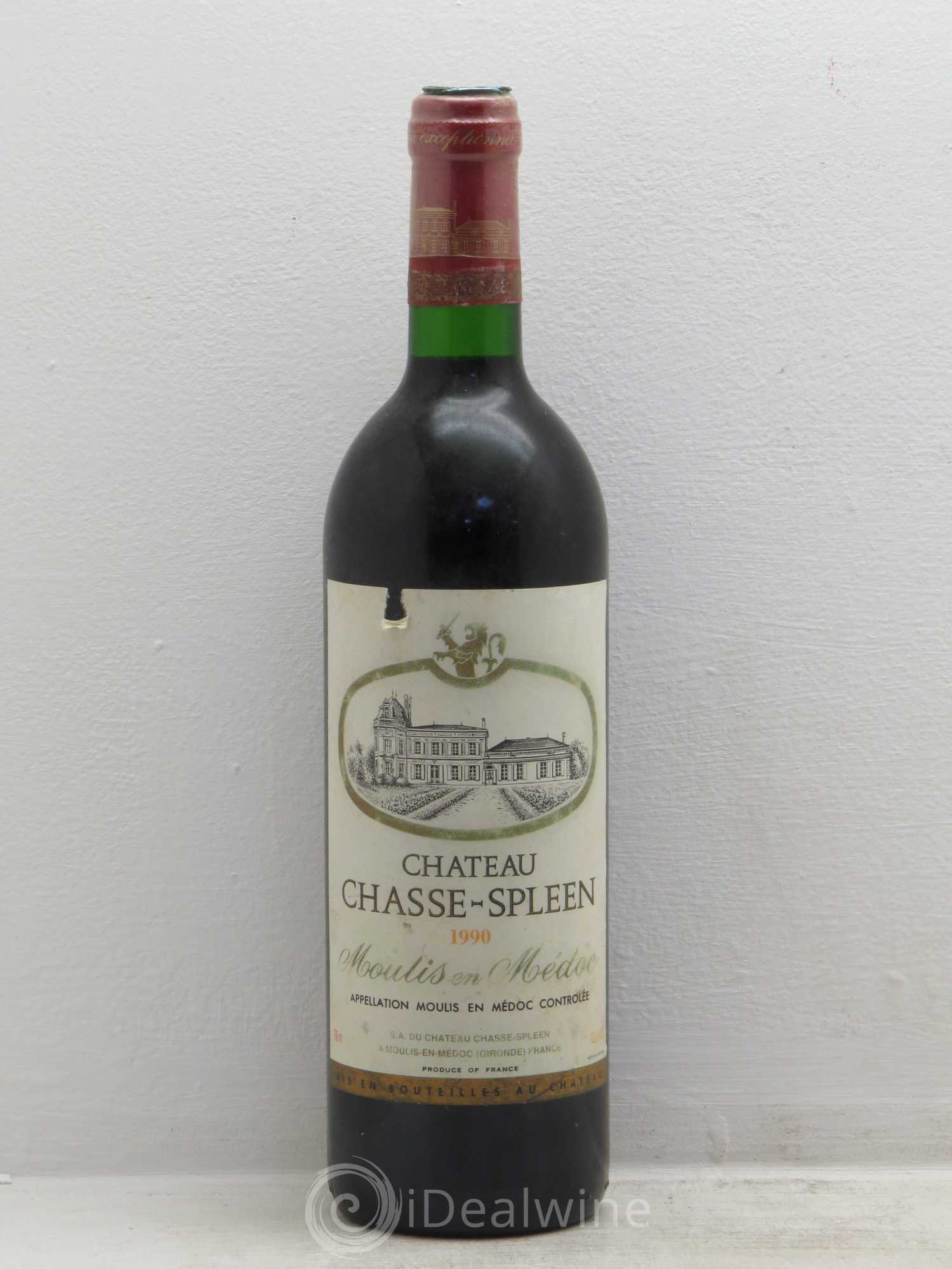 Château Chasse Spleen 1990 - Lot de 1 bouteille - 0