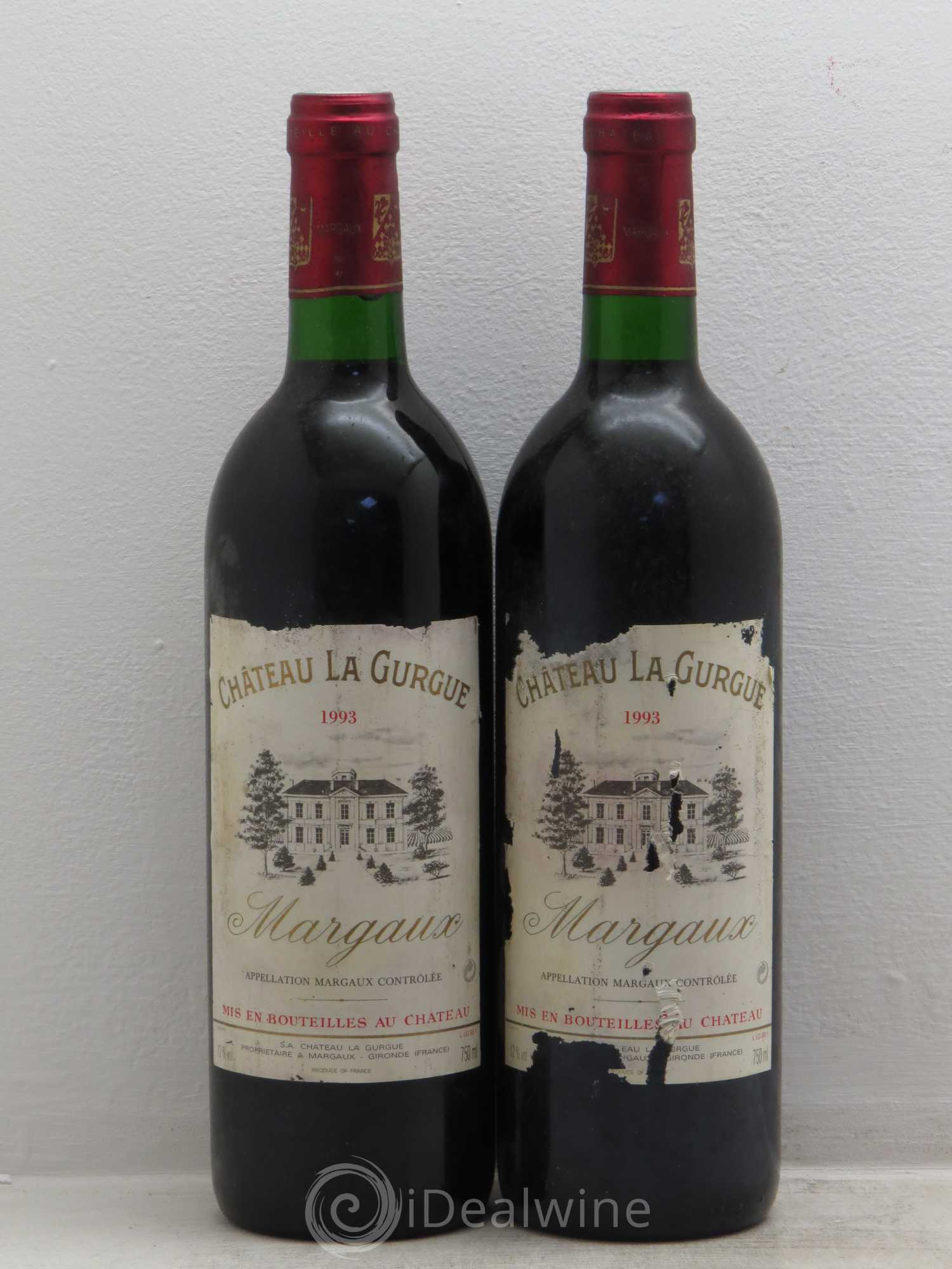 Château la Gurgue Cru Bourgeois 1993 - Lot de 2 bouteilles - 0