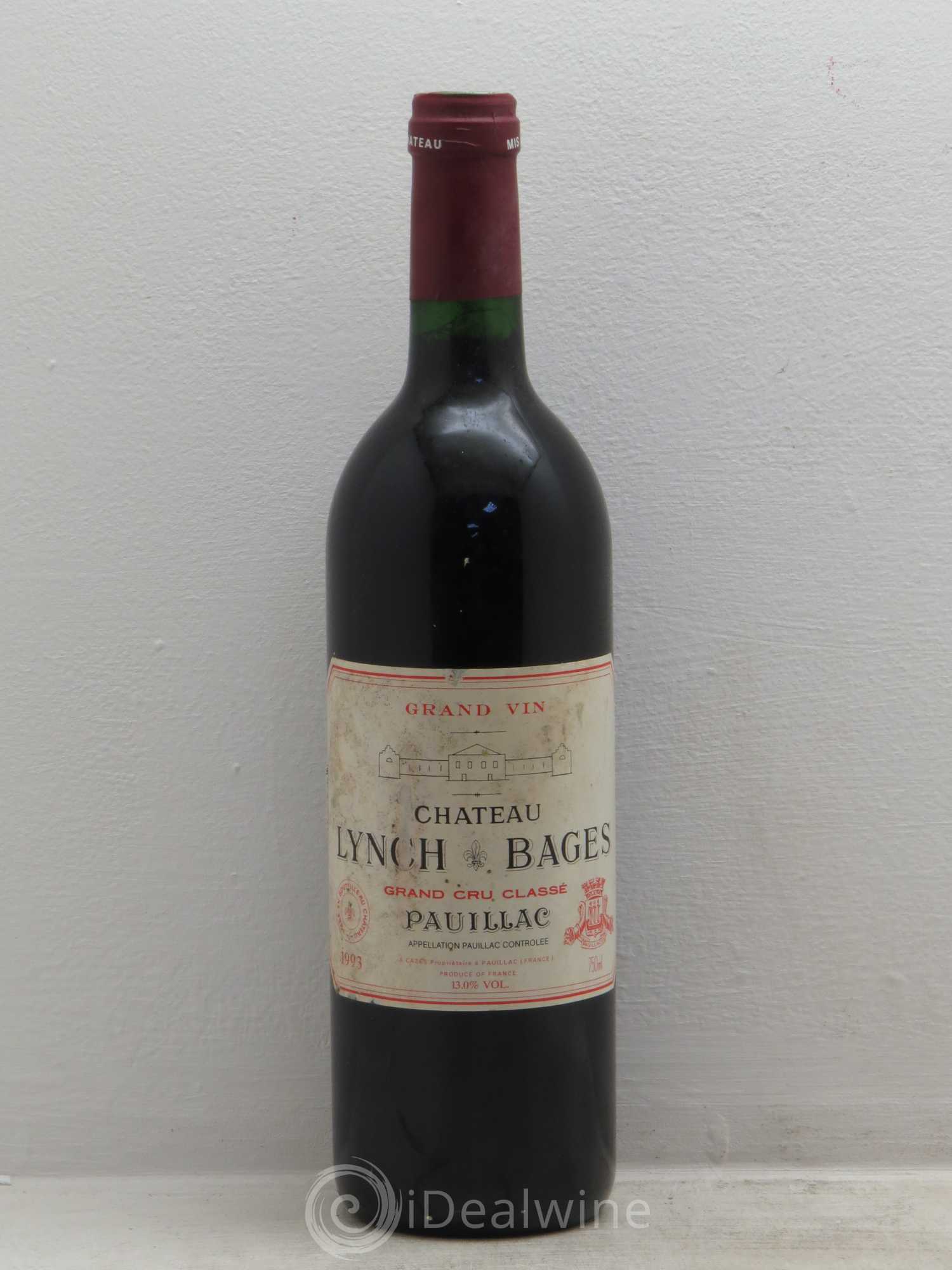 Château Lynch Bages 5ème Grand Cru Classé 1993 - Lot de 1 bouteille - 0