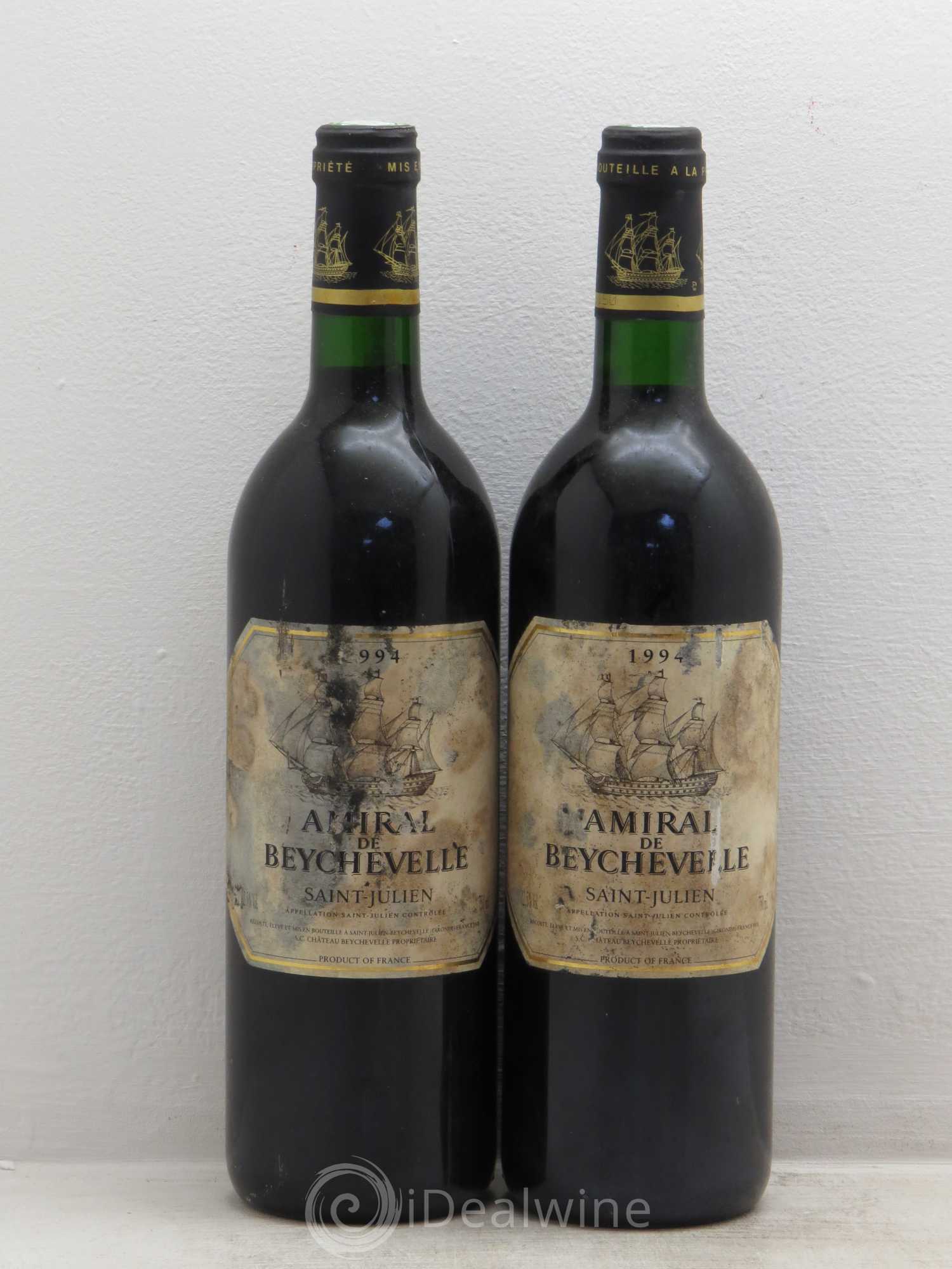 Amiral de Beychevelle Second Vin 1994 - Lot de 2 bouteilles - 0