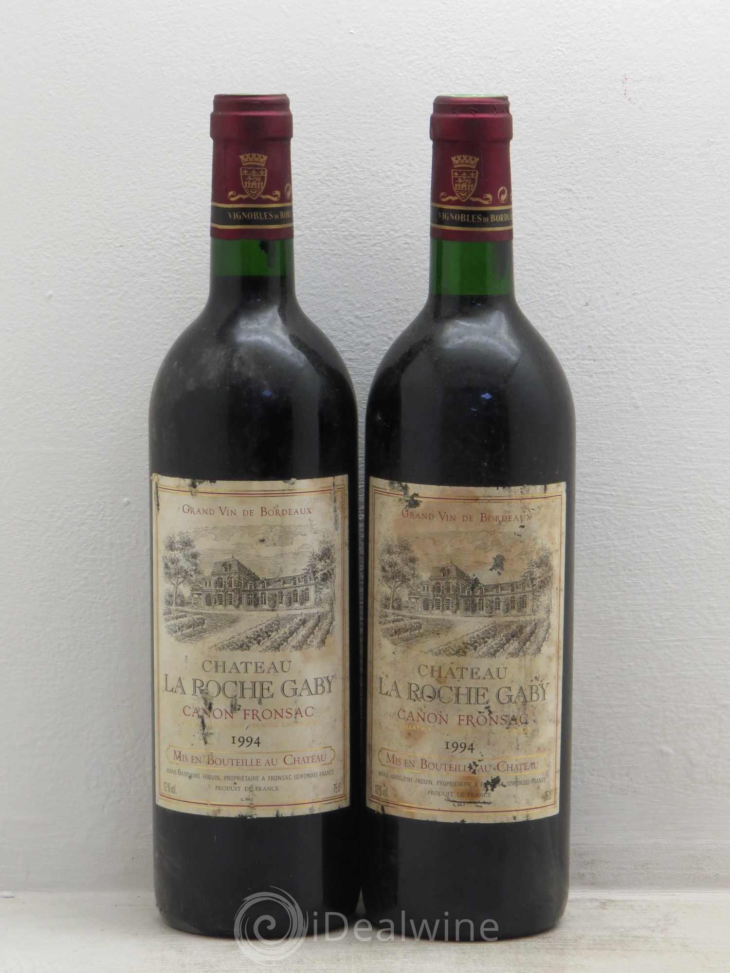Canon-Fronsac roche gaby 1994 - Posten von 2 Flaschen - 0
