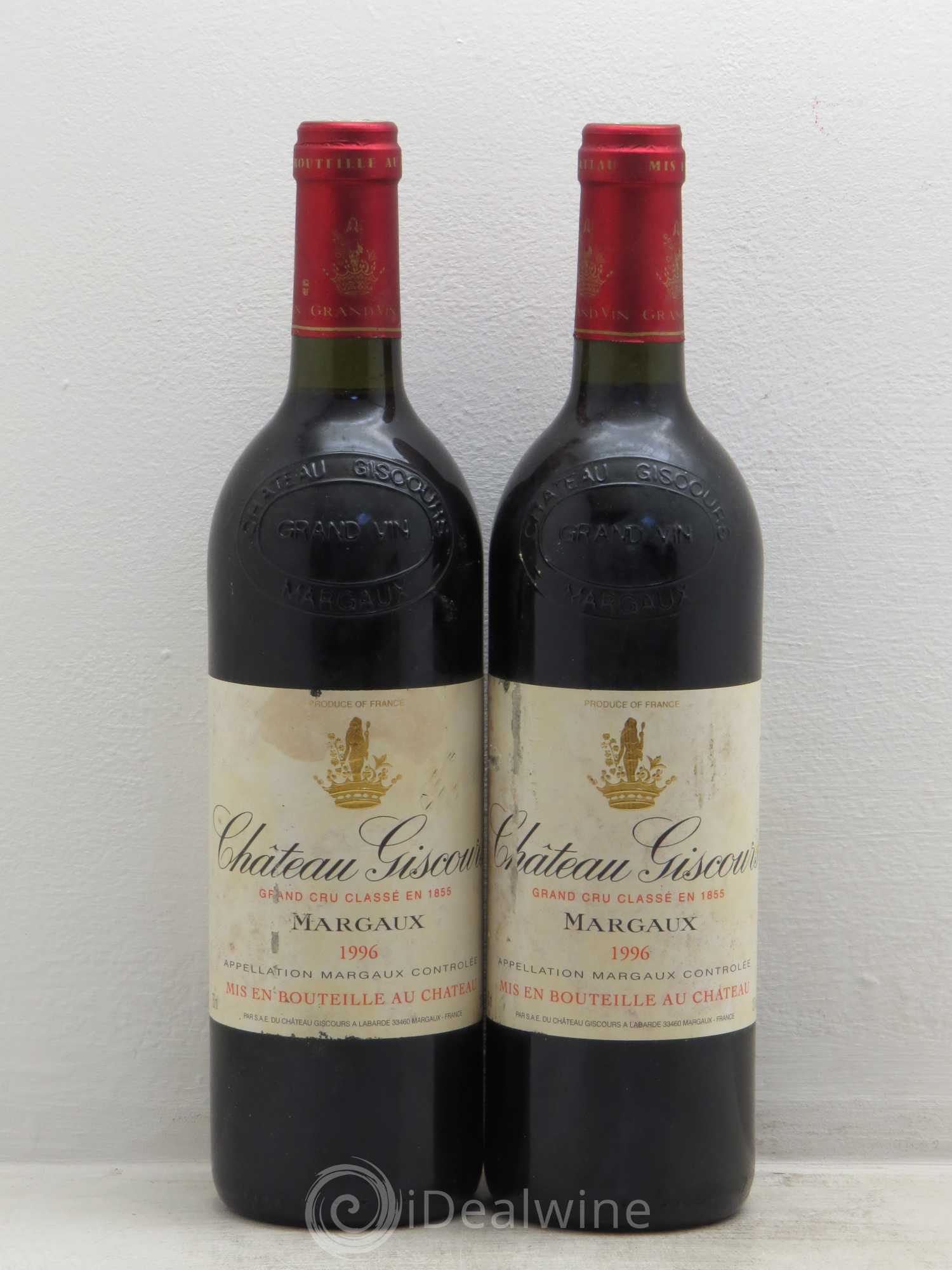 Château Giscours 3ème Grand Cru Classé 1996 - Lot de 2 bouteilles - 0