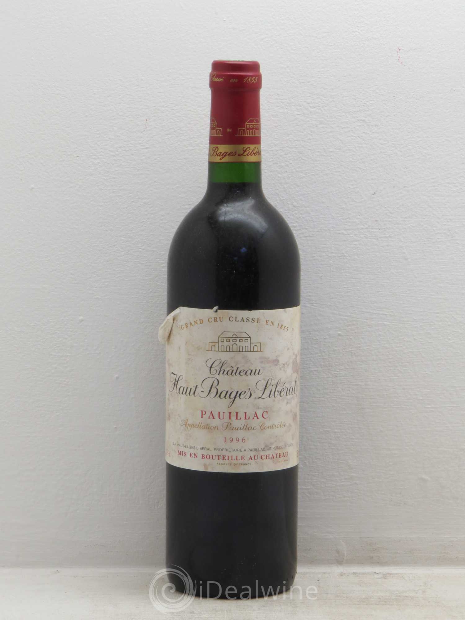 Château Haut Bages Libéral 5ème Grand Cru Classé 1996 - Lot de 6 bouteilles - 0