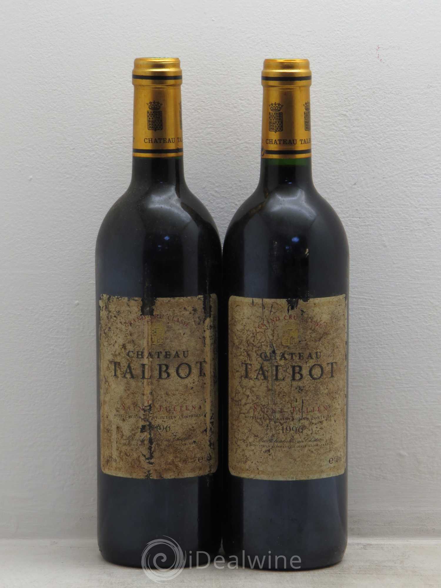 Château Talbot 4ème Grand Cru Classé 1996 - Lot de 2 bouteilles - 0