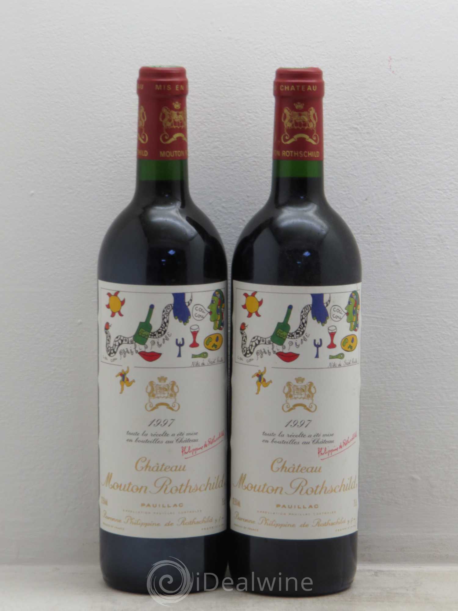 Château Mouton Rothschild 1er Grand Cru Classé 1997 - Lot de 2 bouteilles - 0
