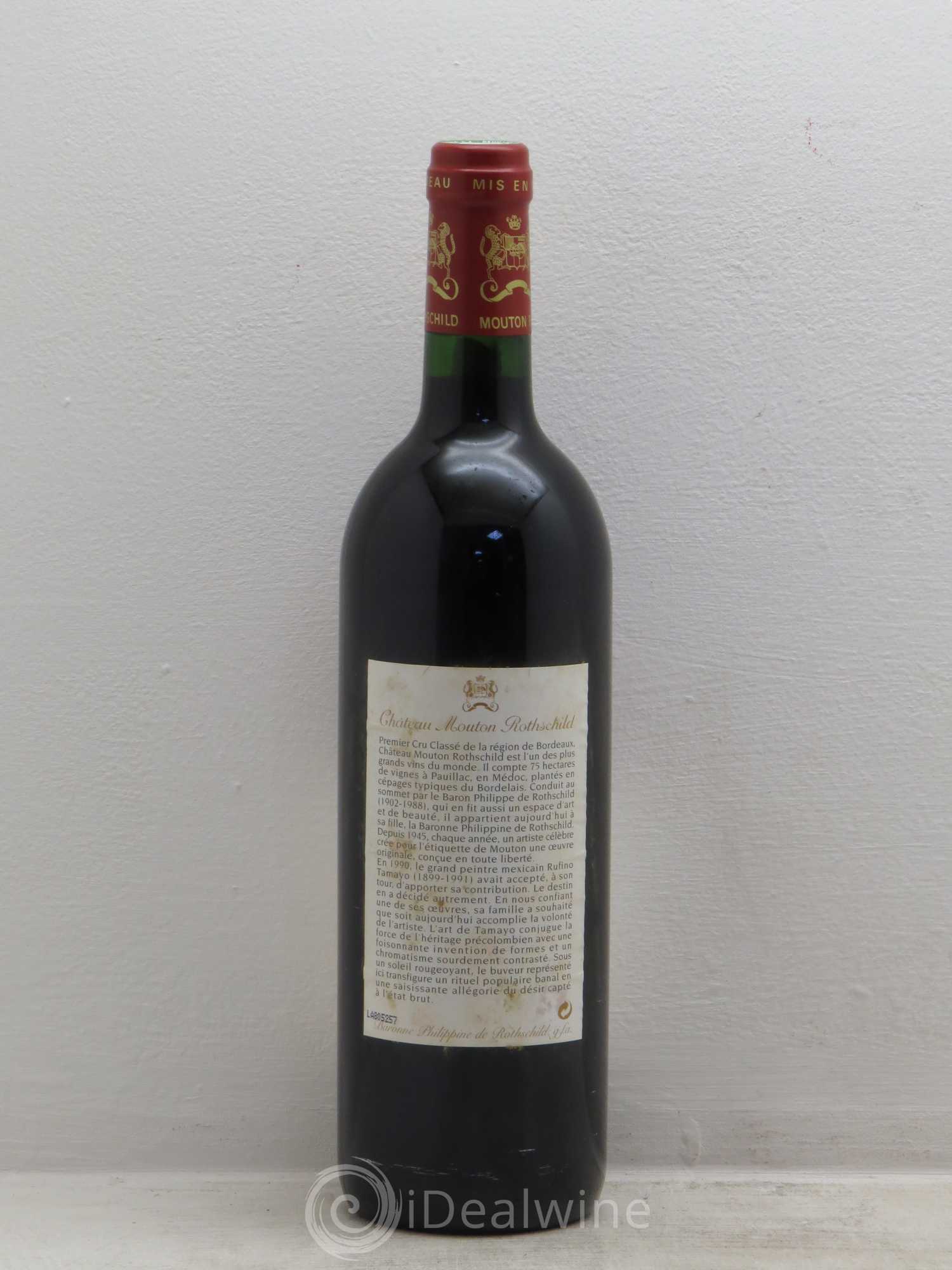 Château Mouton Rothschild 1er Grand Cru Classé 1998 - Lot de 1 bouteille - 1