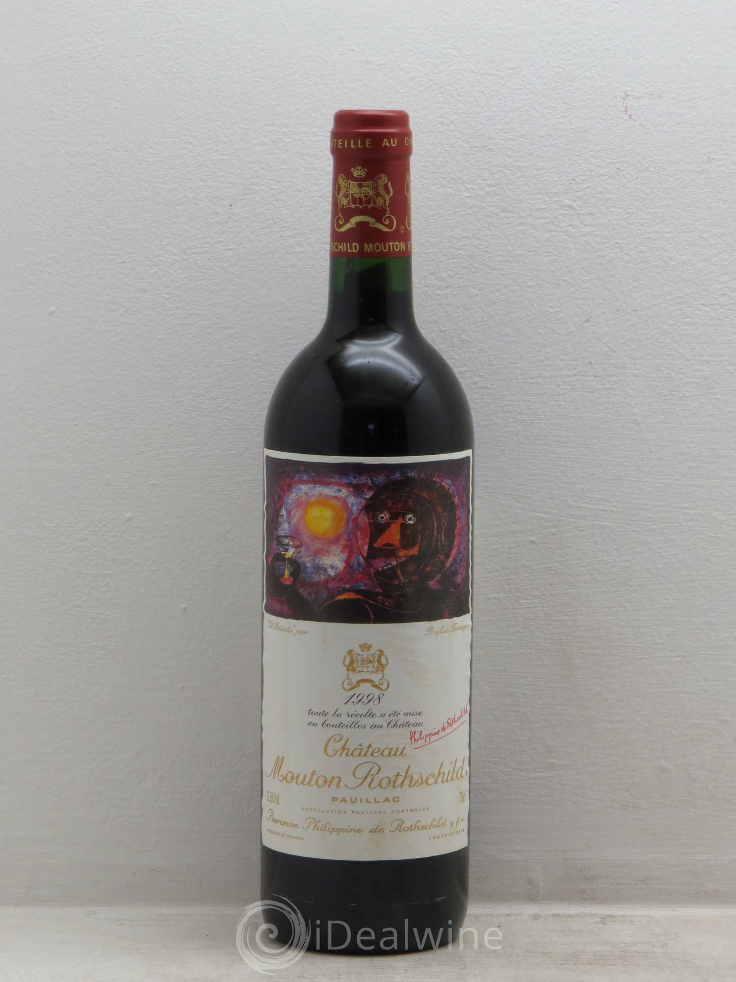Château Mouton Rothschild 1er Grand Cru Classé 1998 - Lot de 1 bouteille - 0