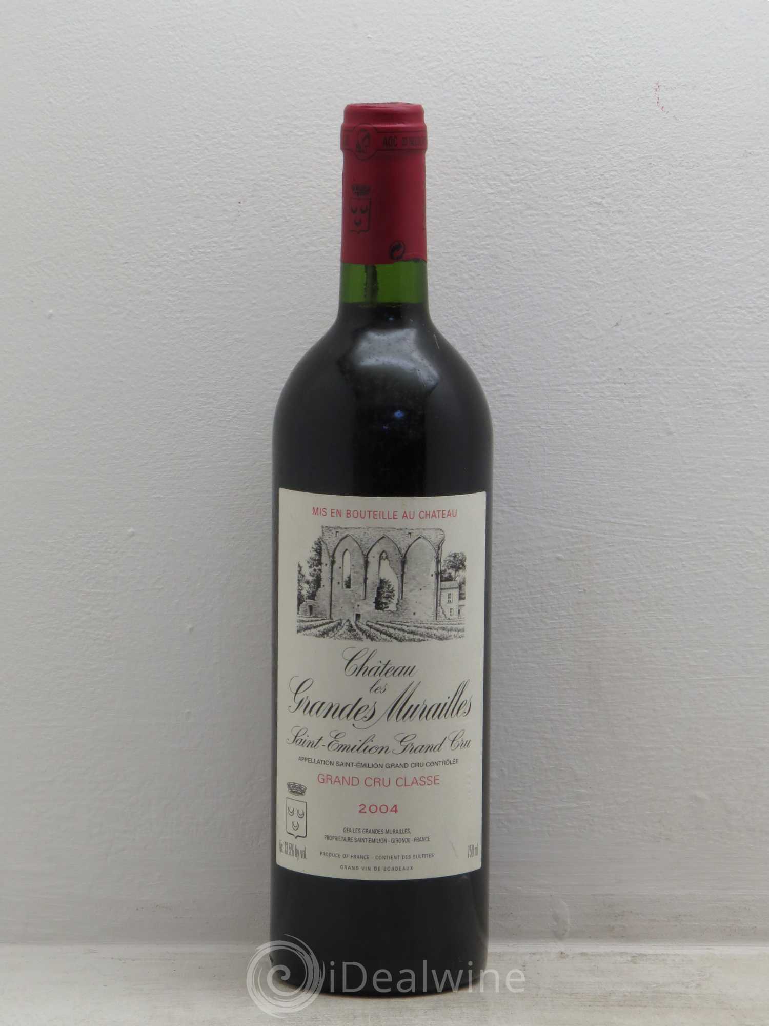 Château les Grandes Murailles Grand Cru Classé 2004 - Lot de 1 bouteille - 0