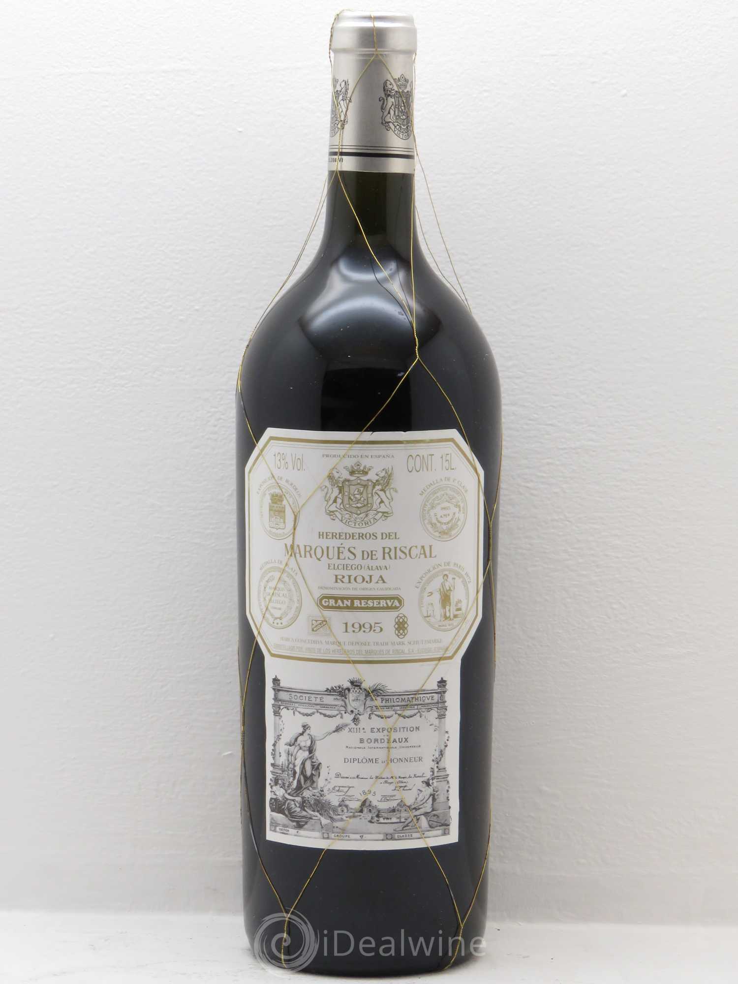 Rioja DOCA Gran Reserva Marqués de Riscal 1995 - Lotto di 1 magnum - 0