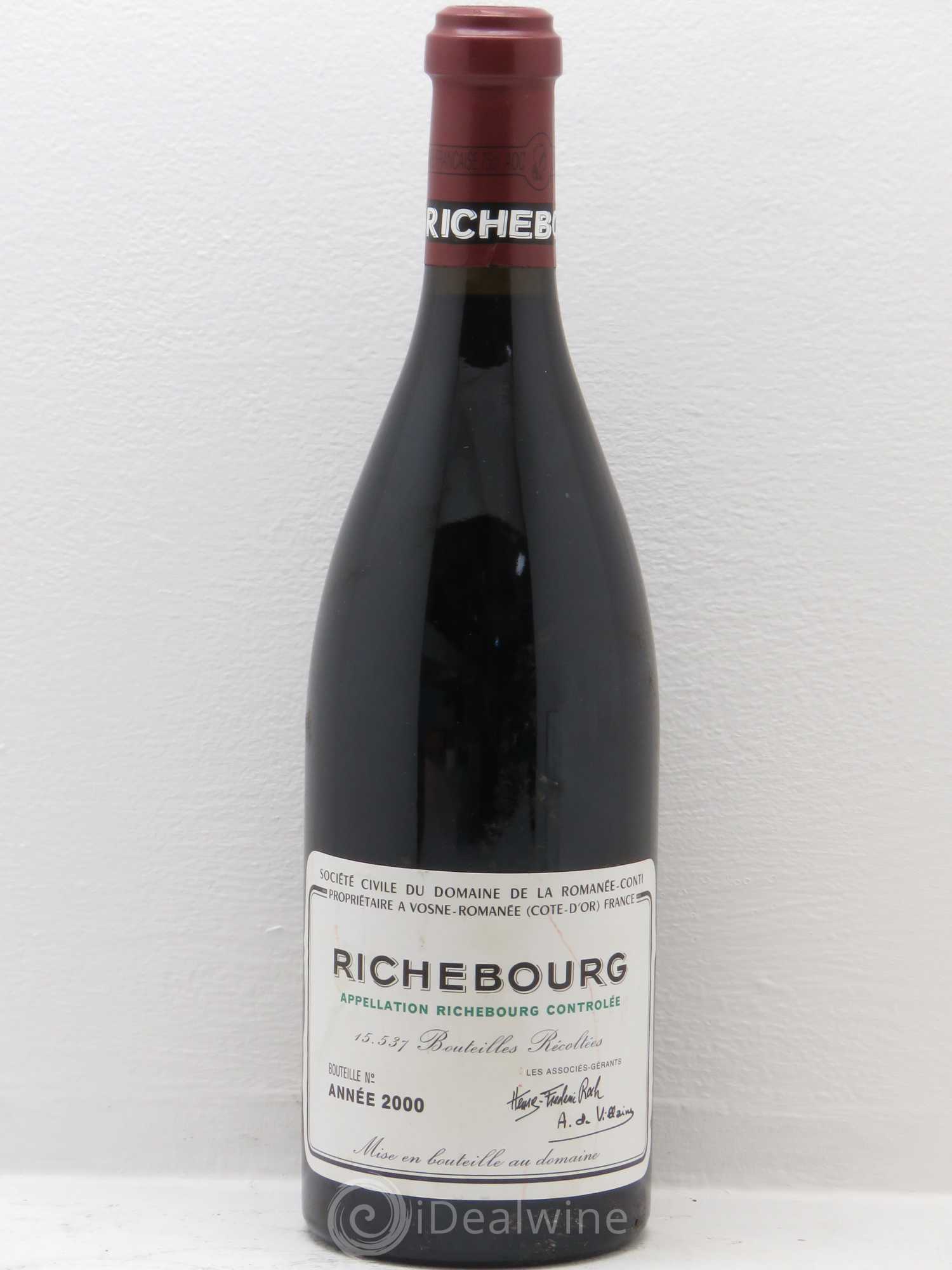 Richebourg Grand Cru Domaine de la Romanée-Conti 2000 - Lot de 1 bouteille - 0