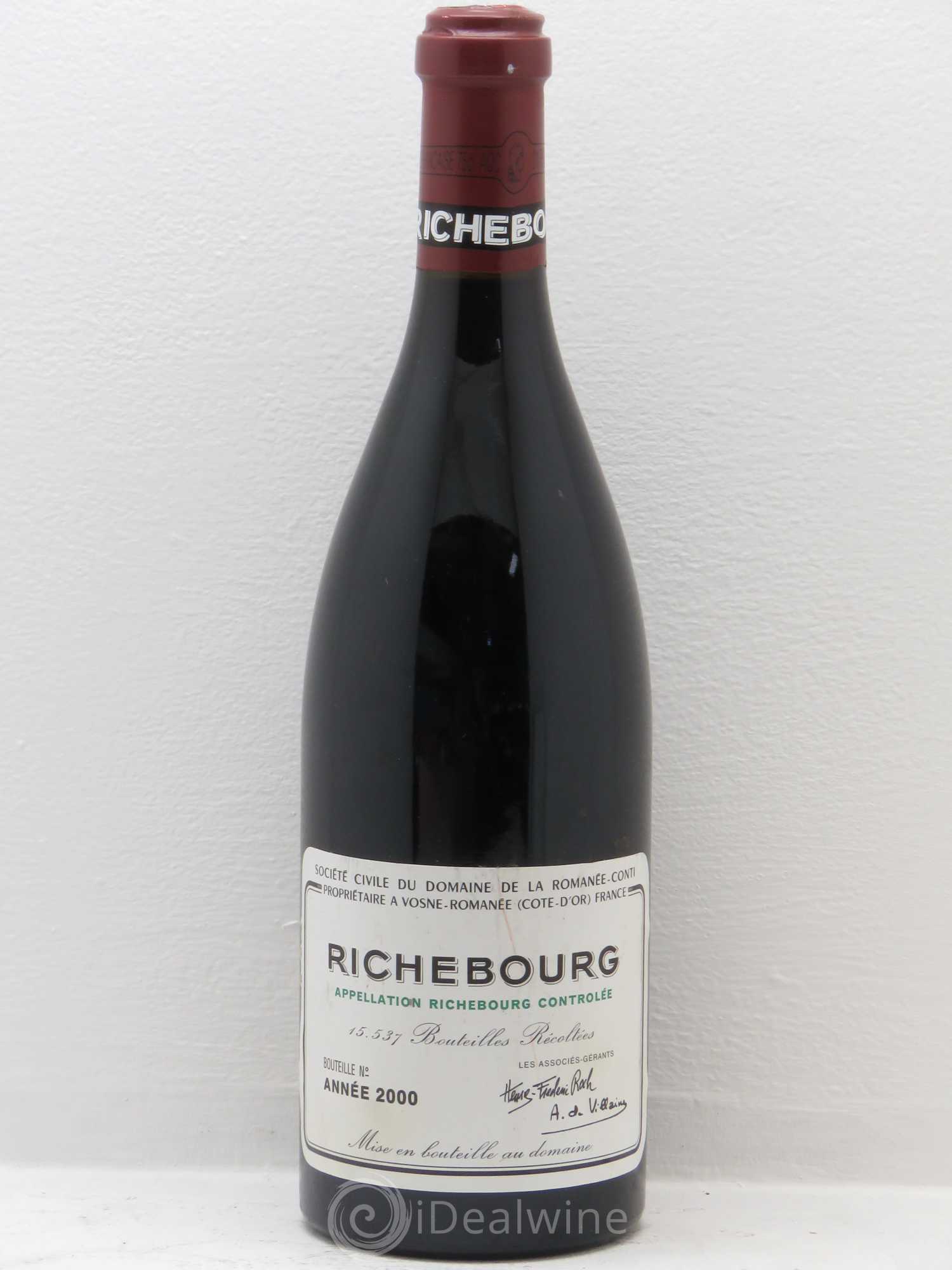 Richebourg Grand Cru Domaine de la Romanée-Conti 2000 - Lot de 1 bouteille - 0