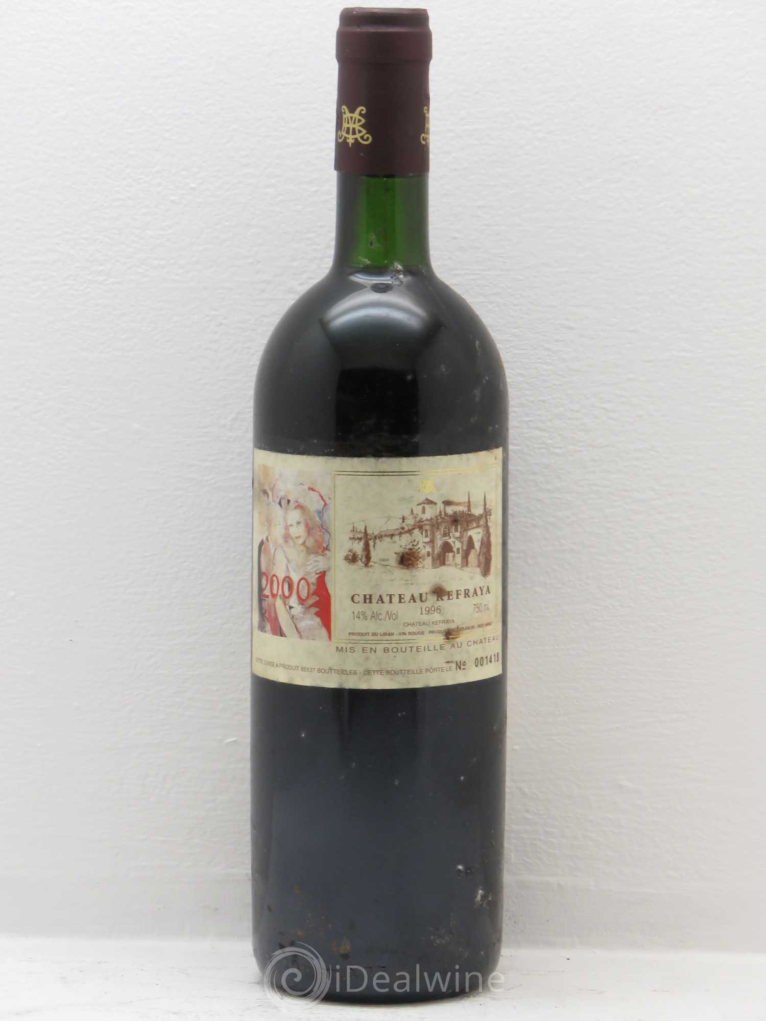 Vallée de la Békaa Château Kefraya Michel de Bustros 1996 - Lot de 6 bouteilles - 0