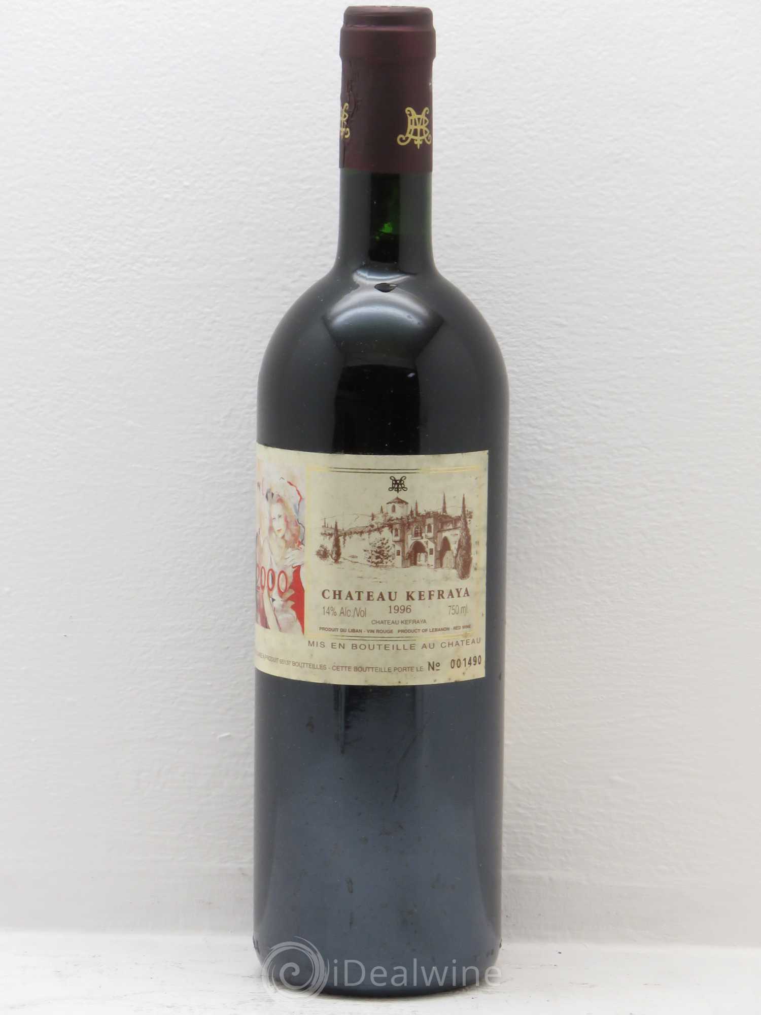 Vallée de la Békaa Château Kefraya Michel de Bustros 1996 - Lot de 1 bouteille - 0