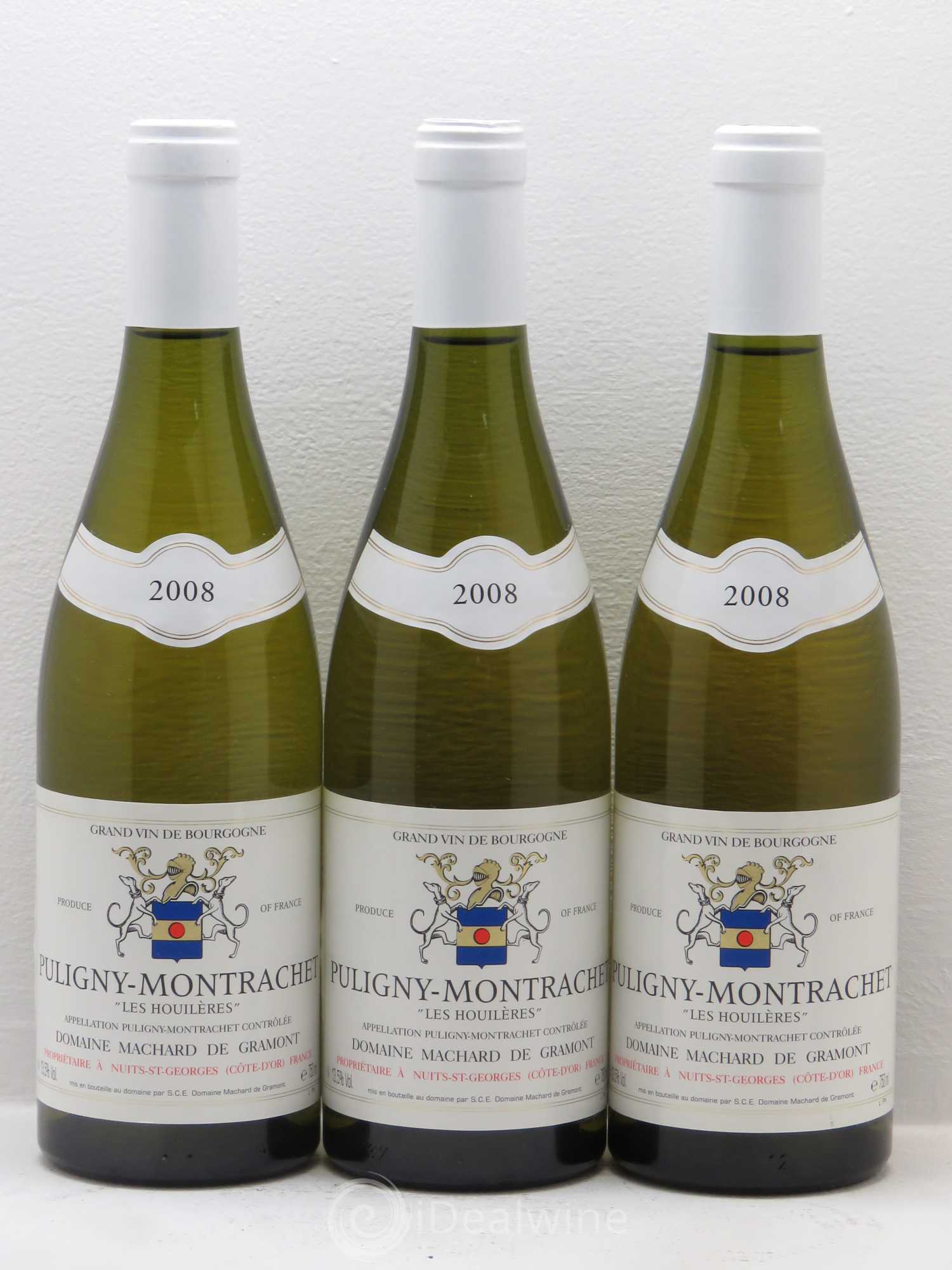 Puligny-Montrachet les houlières machard de gramont 2008 - Posten von 3 Flaschen - 0