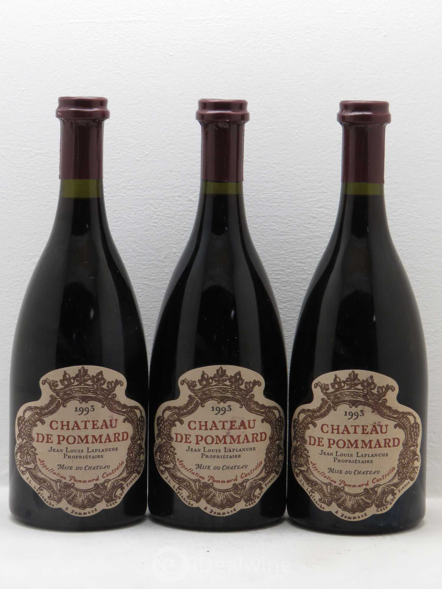 Pommard Château de Pommard 1993 - Lot de 3 bouteilles - 0