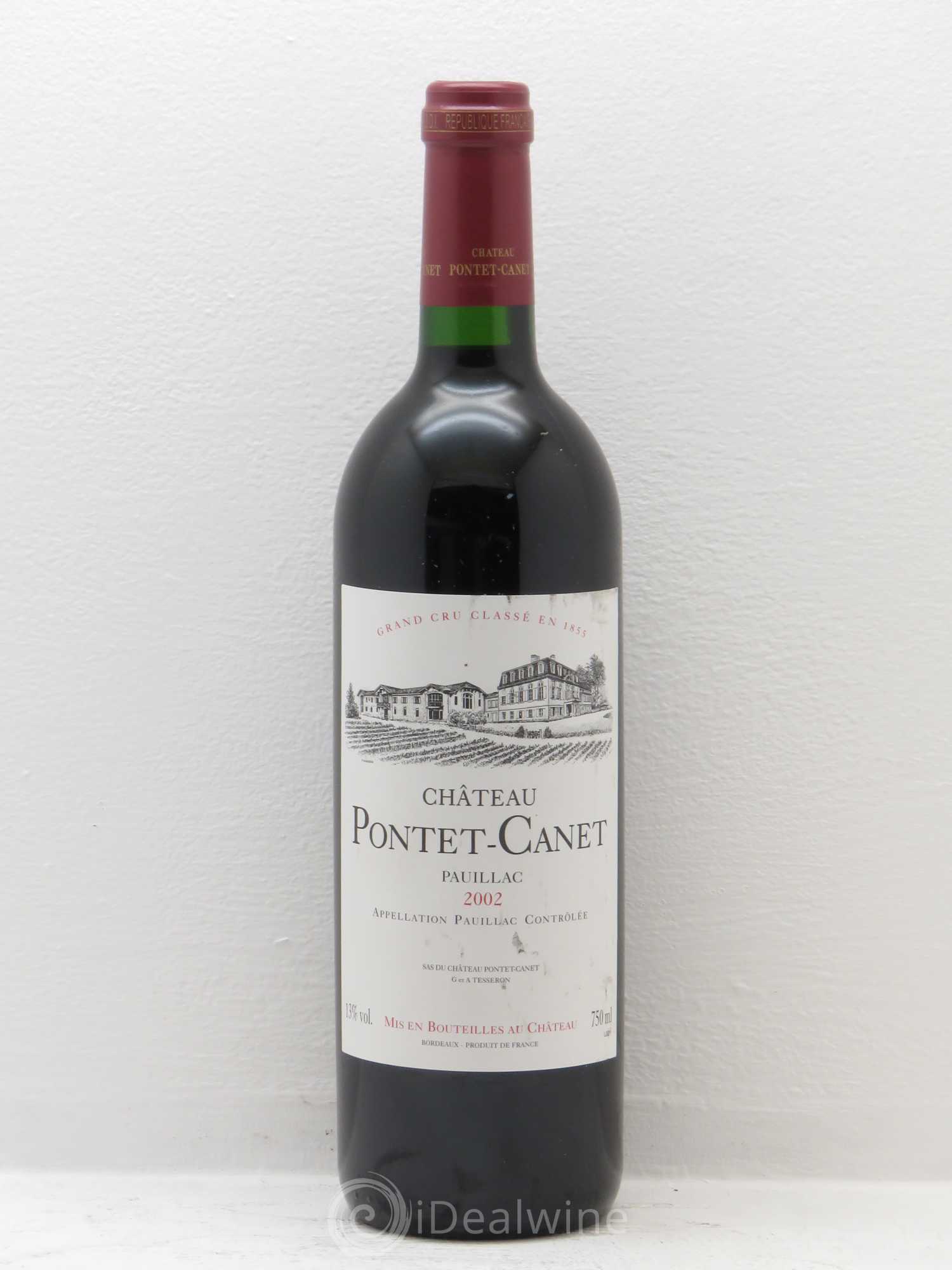 Château Pontet Canet 5ème Grand Cru Classé 2002 - Lot de 1 bouteille - 0