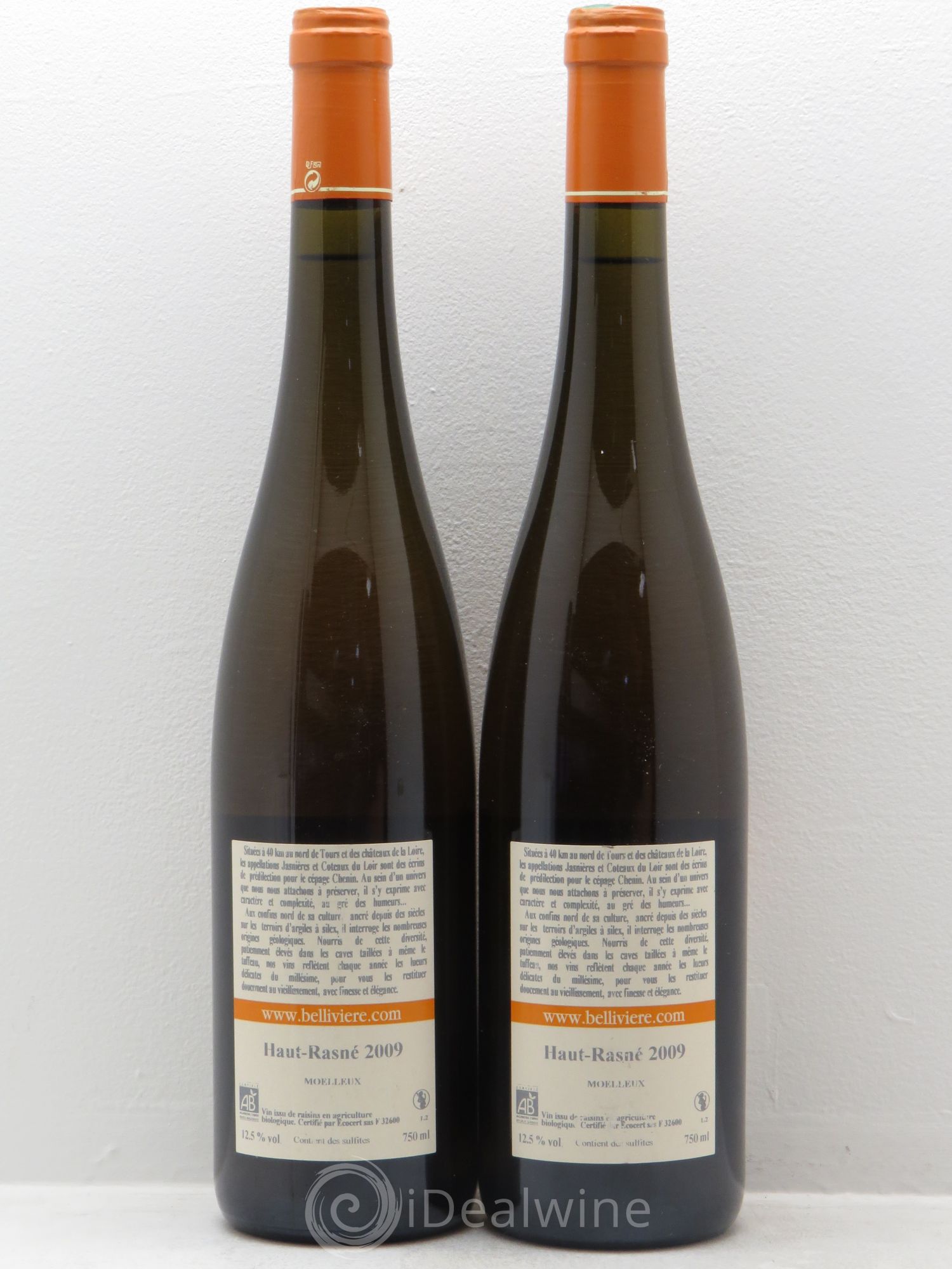 Coteaux du Loir Le Haut Rasné moelleux Domaine de Bellivière 2009 - Posten von 2 Flaschen - 1