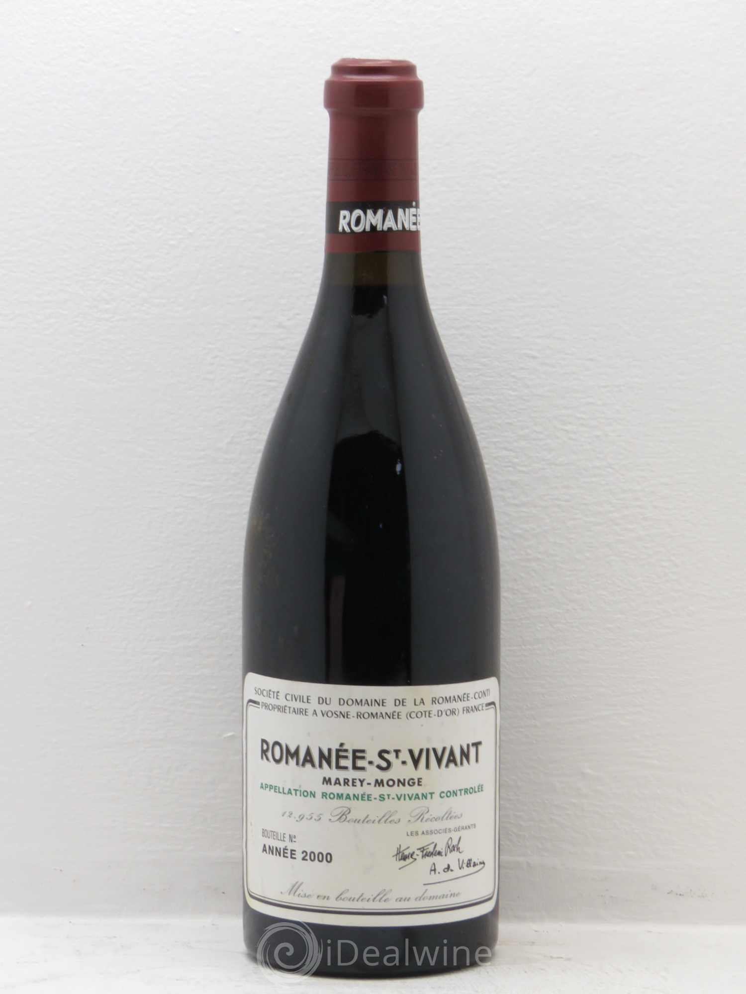 Romanée-Saint-Vivant Grand Cru Domaine de la Romanée-Conti 2000 - Lot de 1 bouteille - 0