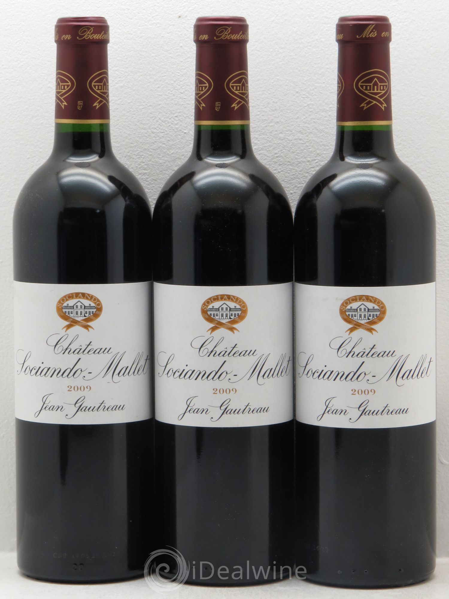 Château Sociando Mallet 2009 - Lot de 3 bouteilles - 0