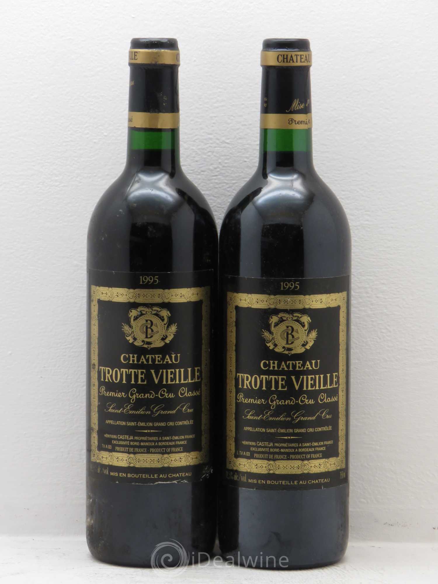 Château Trotte Vieille 1er Grand Cru Classé B 1995 - Lot de 2 bouteilles - 0