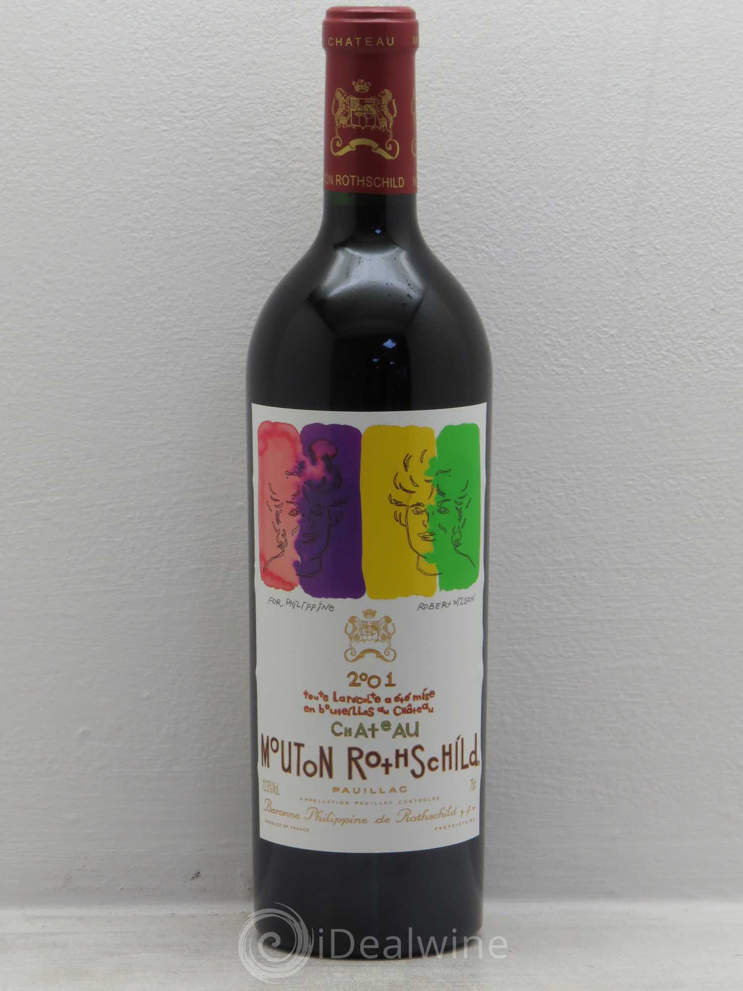 Château Mouton Rothschild 1er Grand Cru Classé 2001 - Lot de 1 bouteille - 0