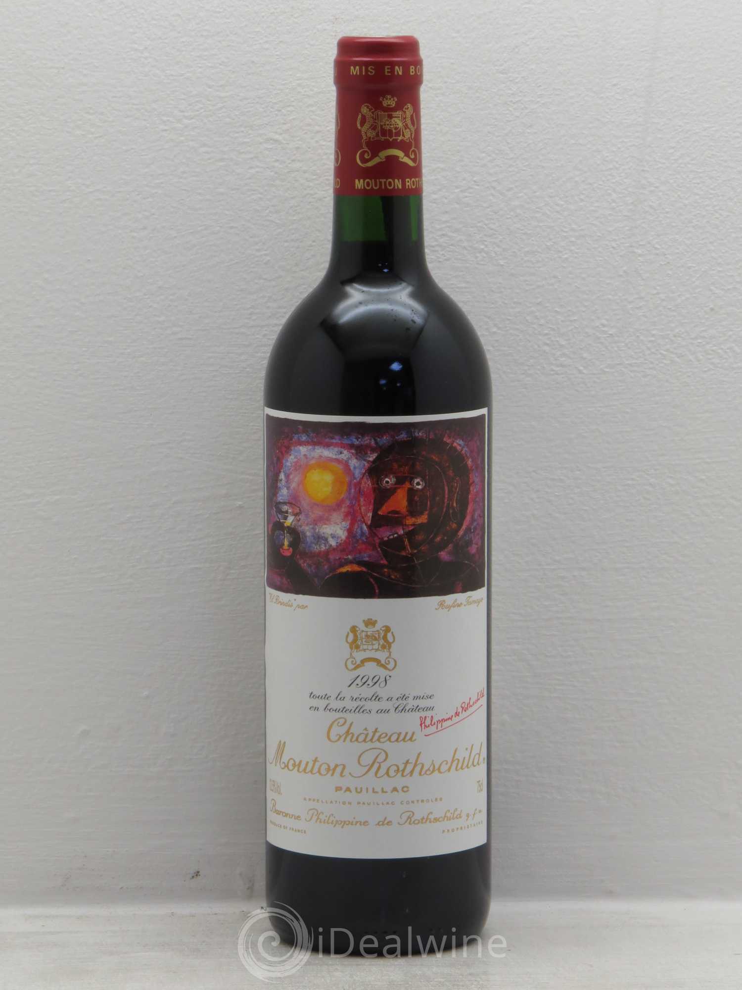 Château Mouton Rothschild 1er Grand Cru Classé 1998 - Lot de 1 bouteille - 0