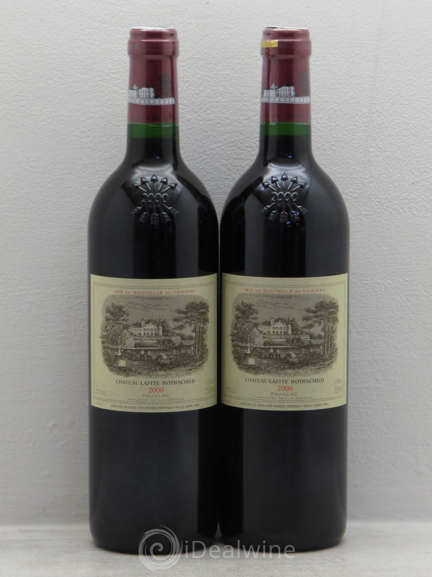 Château Lafite Rothschild 1er Grand Cru Classé 2000 - Lot de 2 bouteilles - 0
