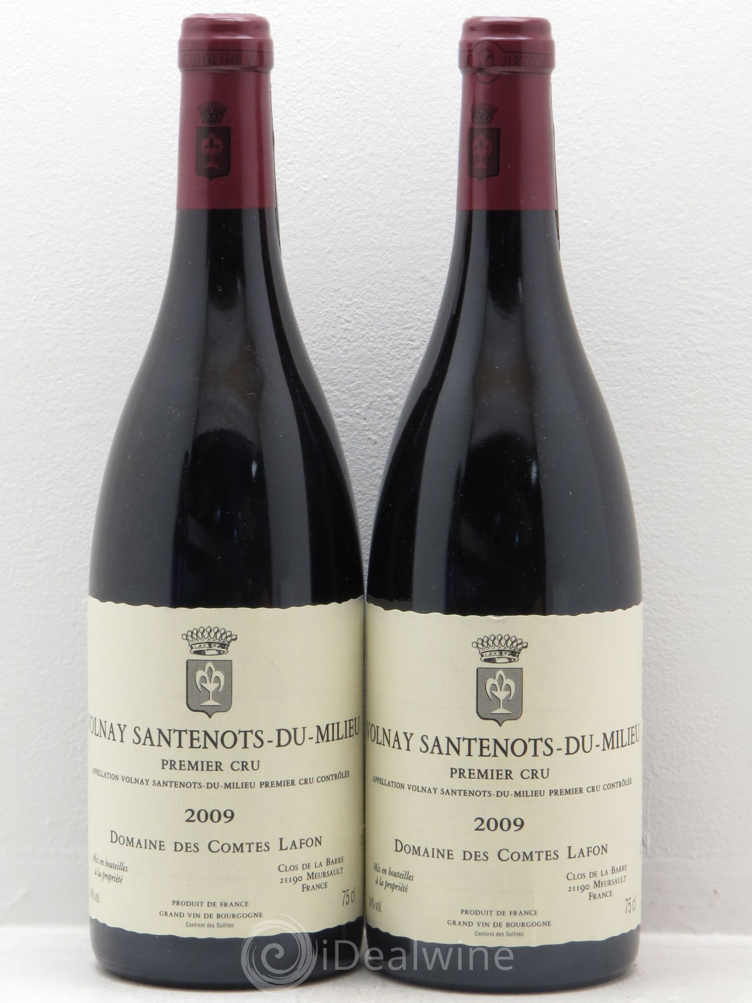 Volnay 1er Cru Santenots du Milieu Comtes Lafon (Domaine des) 2009 - Lot de 2 bouteilles - 0