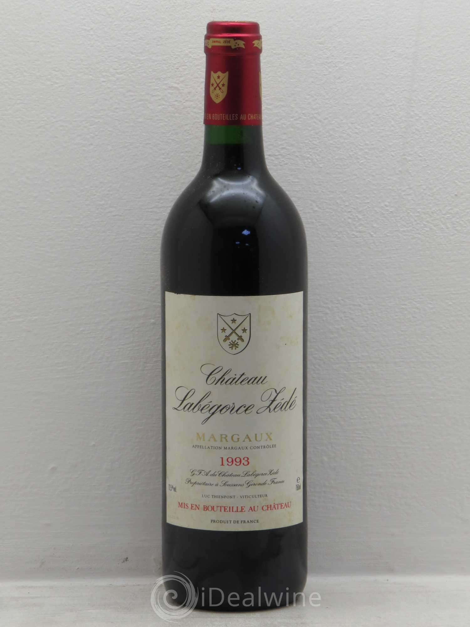 Château Labegorce Zédé Cru Bourgeois 1993 - Lot de 12 bouteilles - 0