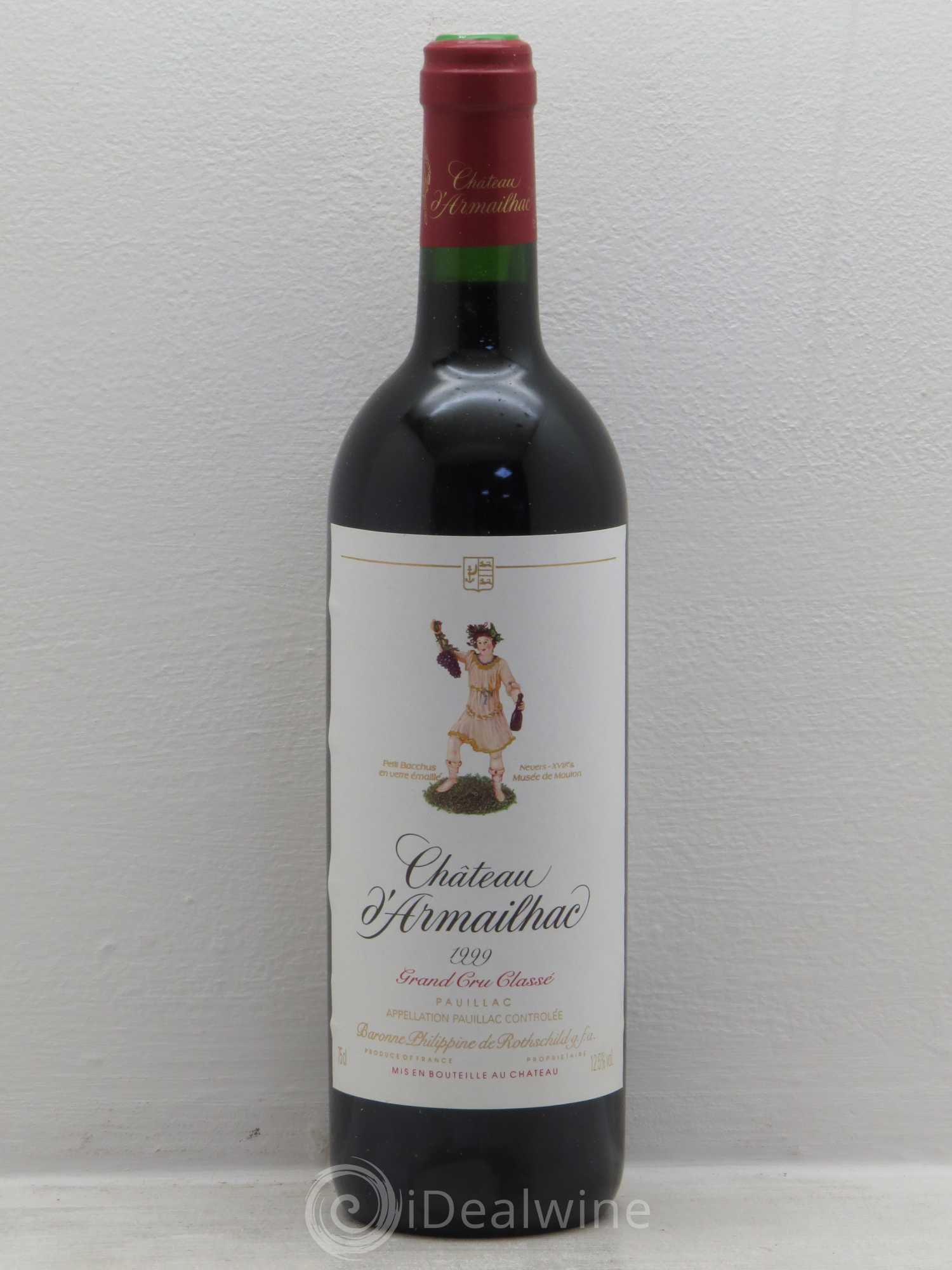 Château d' Armailhac - Mouton Baron(ne) Philippe 5ème Grand Cru Classé 1999 - Lot de 12 bouteilles - 0