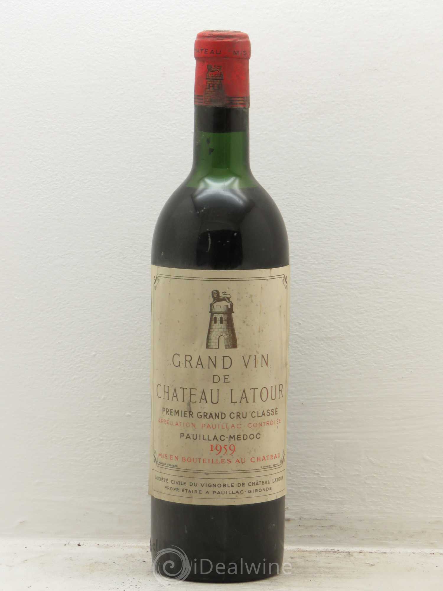 Château Latour 1er Grand Cru Classé 1959 - Lot de 1 bouteille - 0