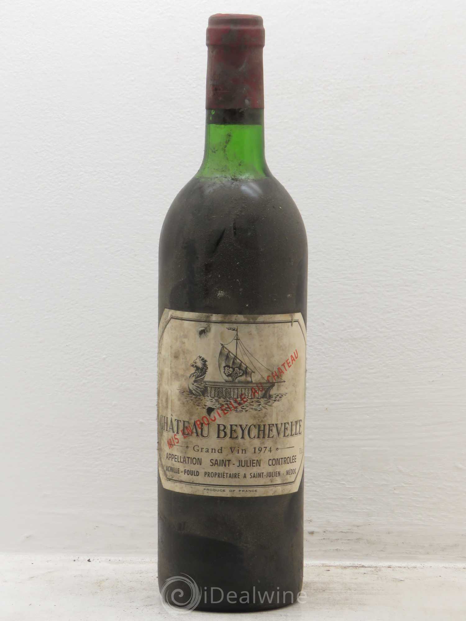 Château Beychevelle 4ème Grand Cru Classé 1974 - Lot de 1 bouteille - 0