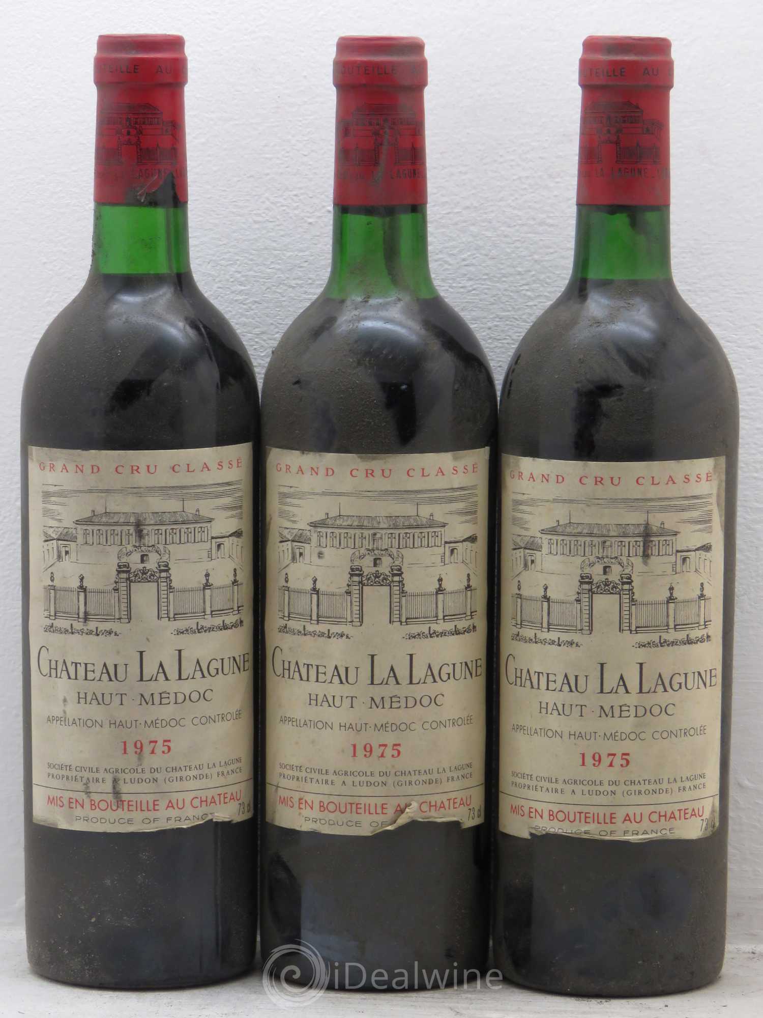 Château la Lagune 3ème Grand Cru Classé 1975 - Lot de 3 bouteilles - 0