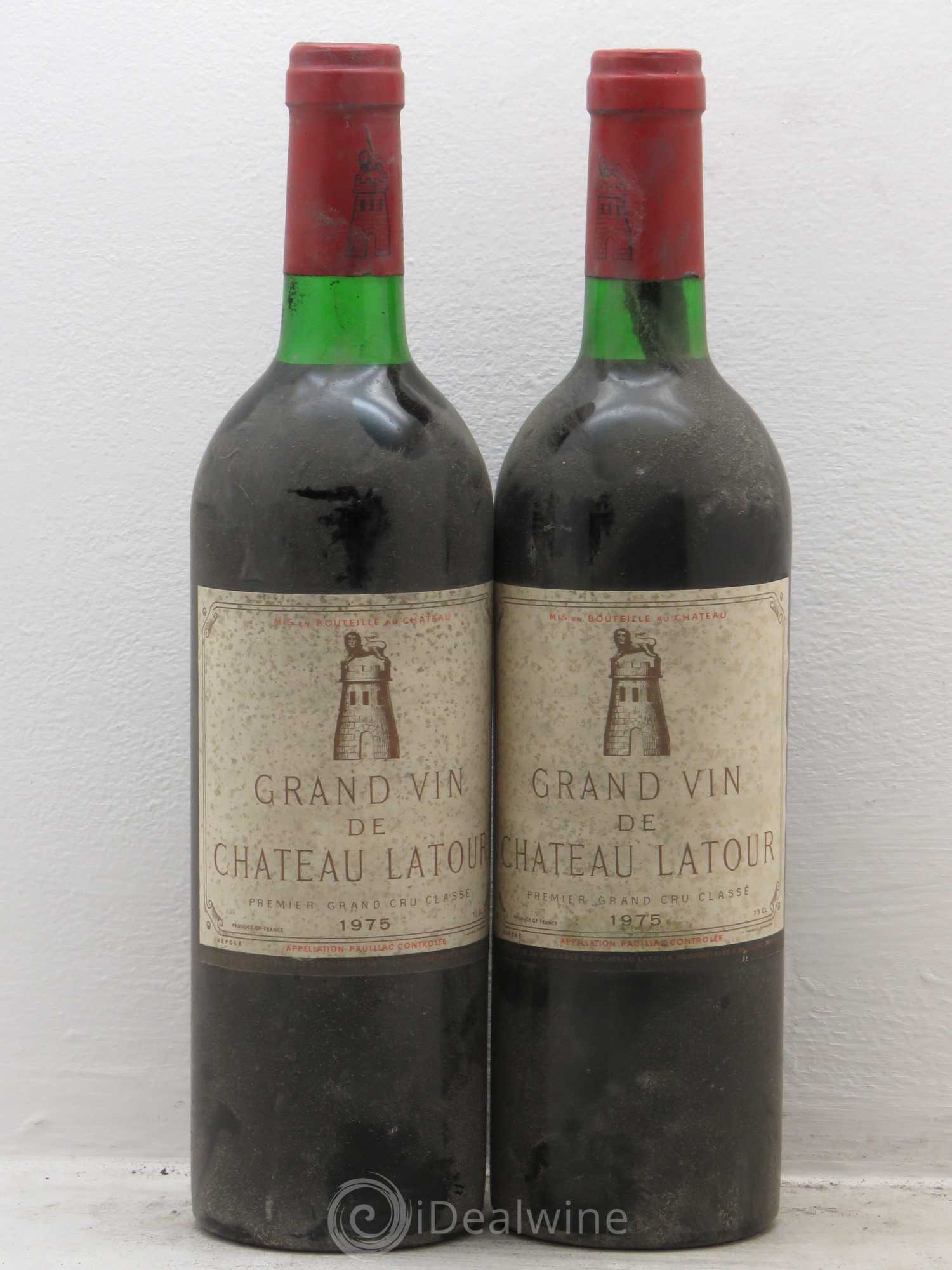 Château Latour 1er Grand Cru Classé 1975 - Lot de 2 bouteilles - 0