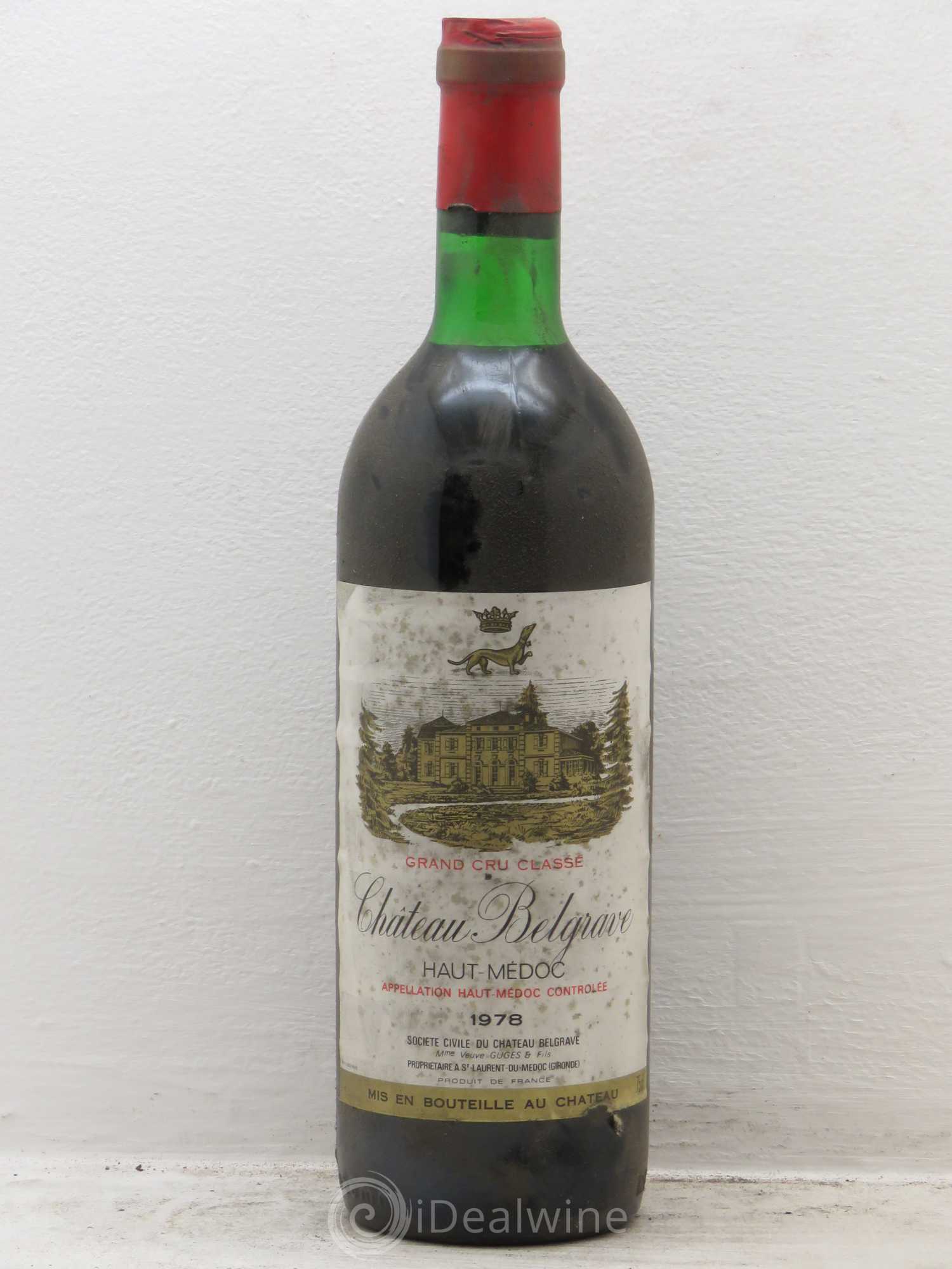 Château Belgrave 5ème Grand Cru Classé 1978 - Lot de 1 bouteille - 0