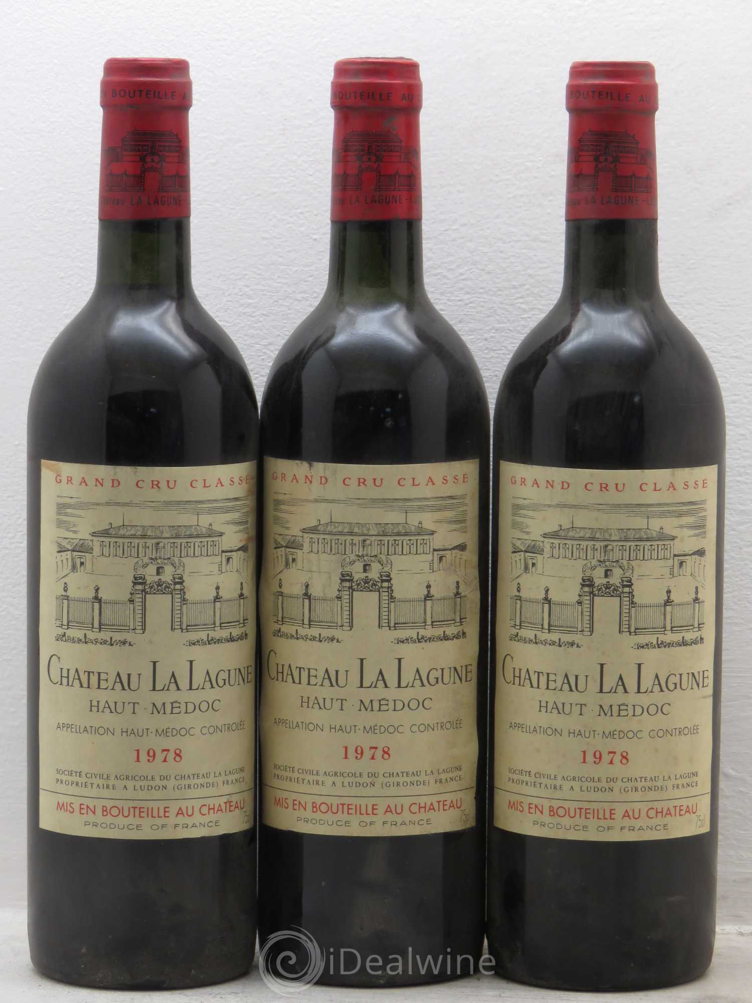 Château la Lagune 3ème Grand Cru Classé 1978 - Lot de 3 bouteilles - 0
